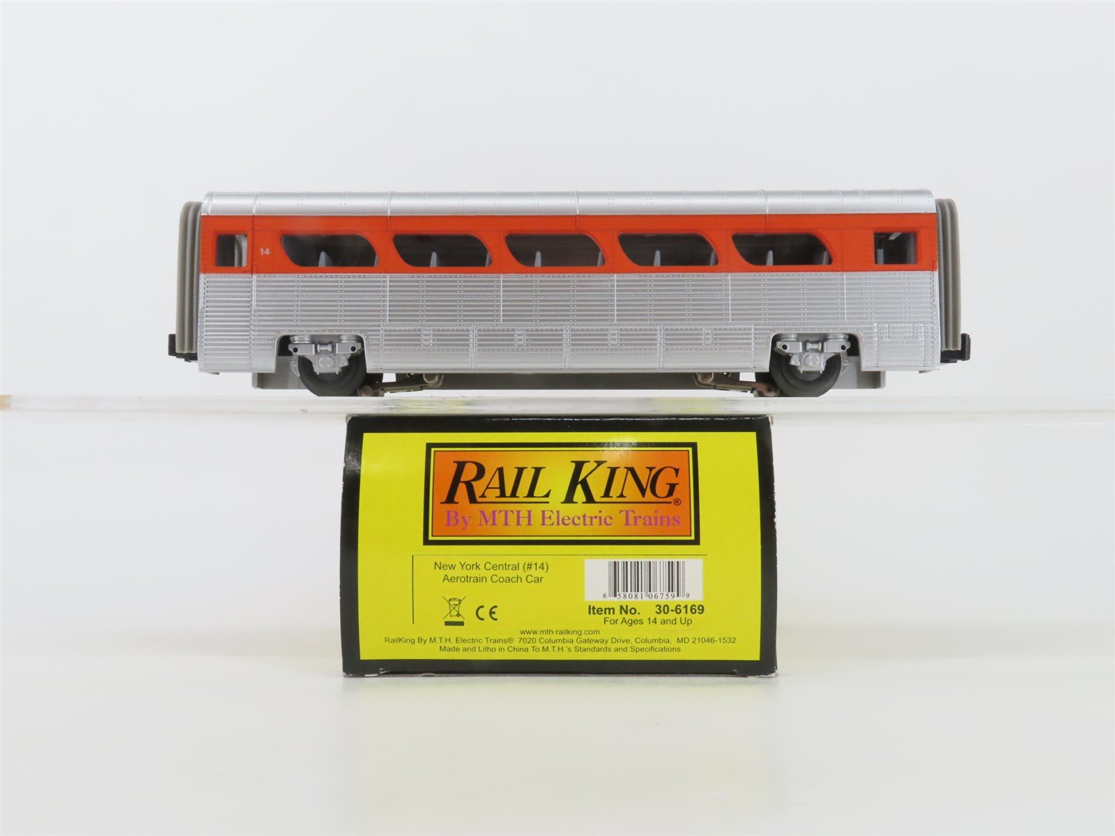 O Gauge 3-Rail MTH Rail King 30-6169 NYC Aerotrain Coach Passenger #14