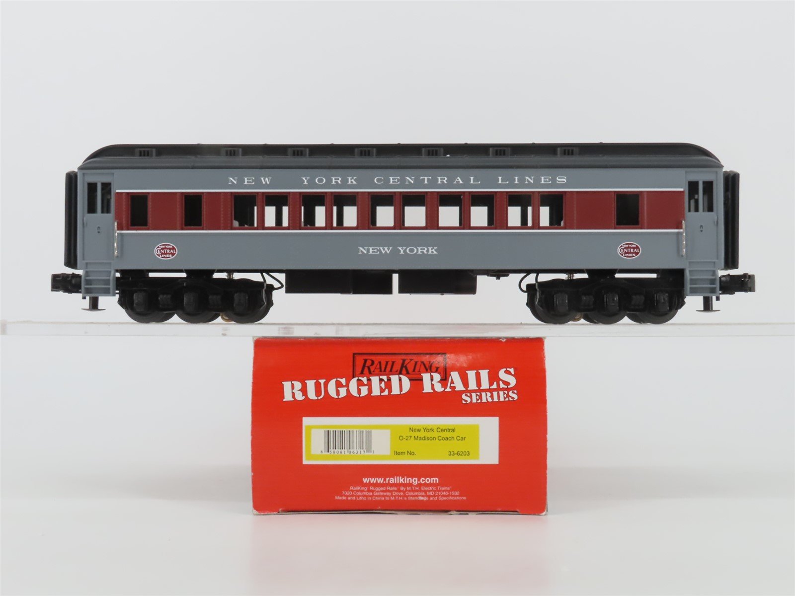 O Gauge 3-Rail Rail King Rugged 33-6203 NYC Madison Coach Passenger Car
