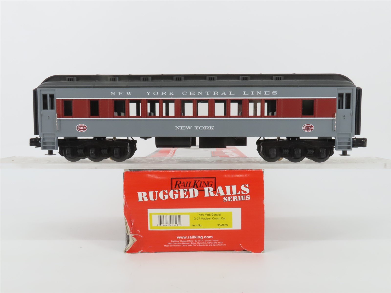 O Gauge 3-Rail Rail King Rugged 33-6203 NYC Madison Coach Car Passenger