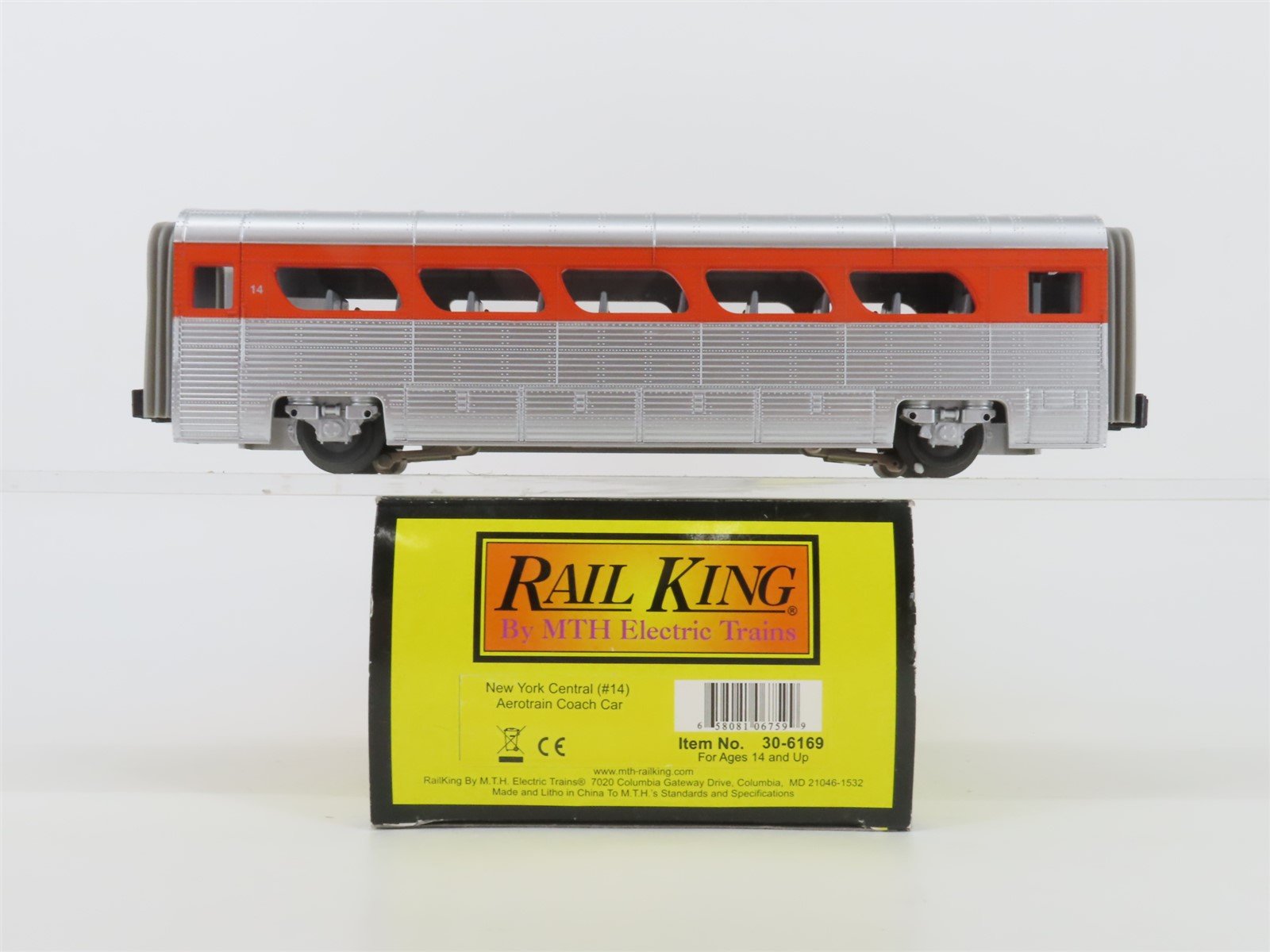 O Gauge 3-Rail MTH Rail King 30-6169 NYC Aerotrain Coach Passenger #14