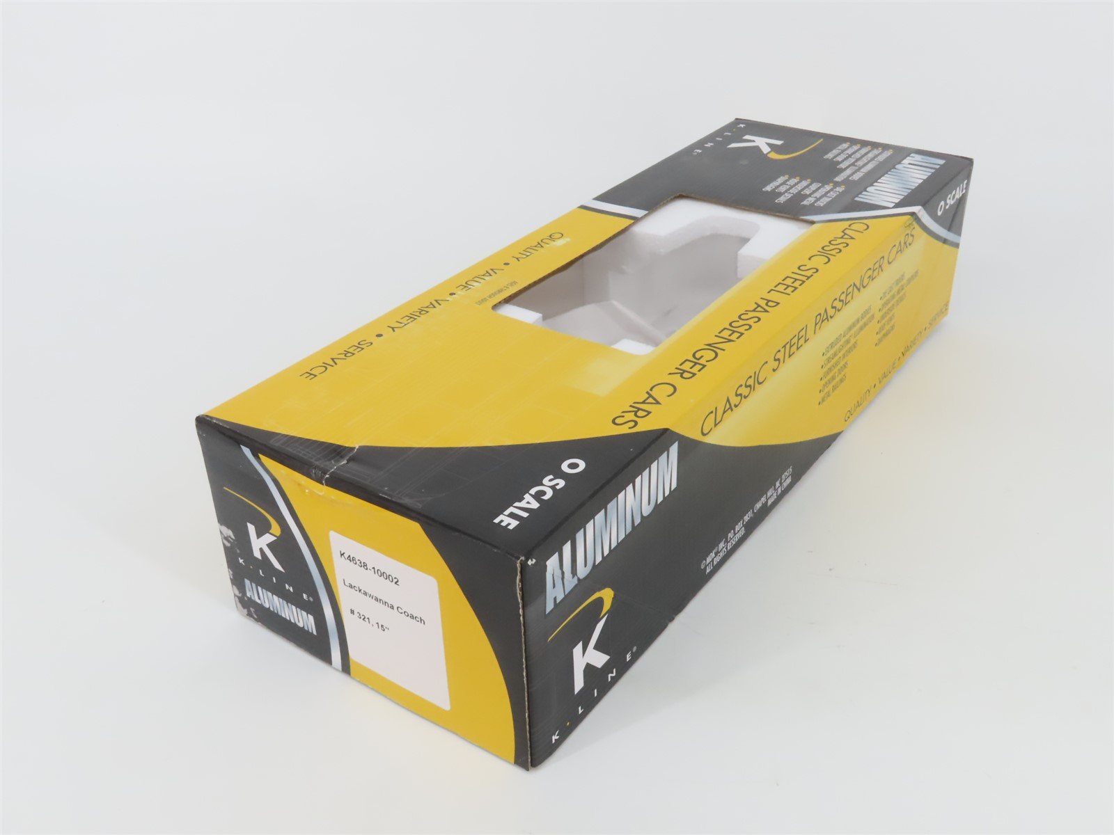 O Gauge 3-Rail K-Line K4638-10002 EL Lackawanna Coach Passenger Car #321