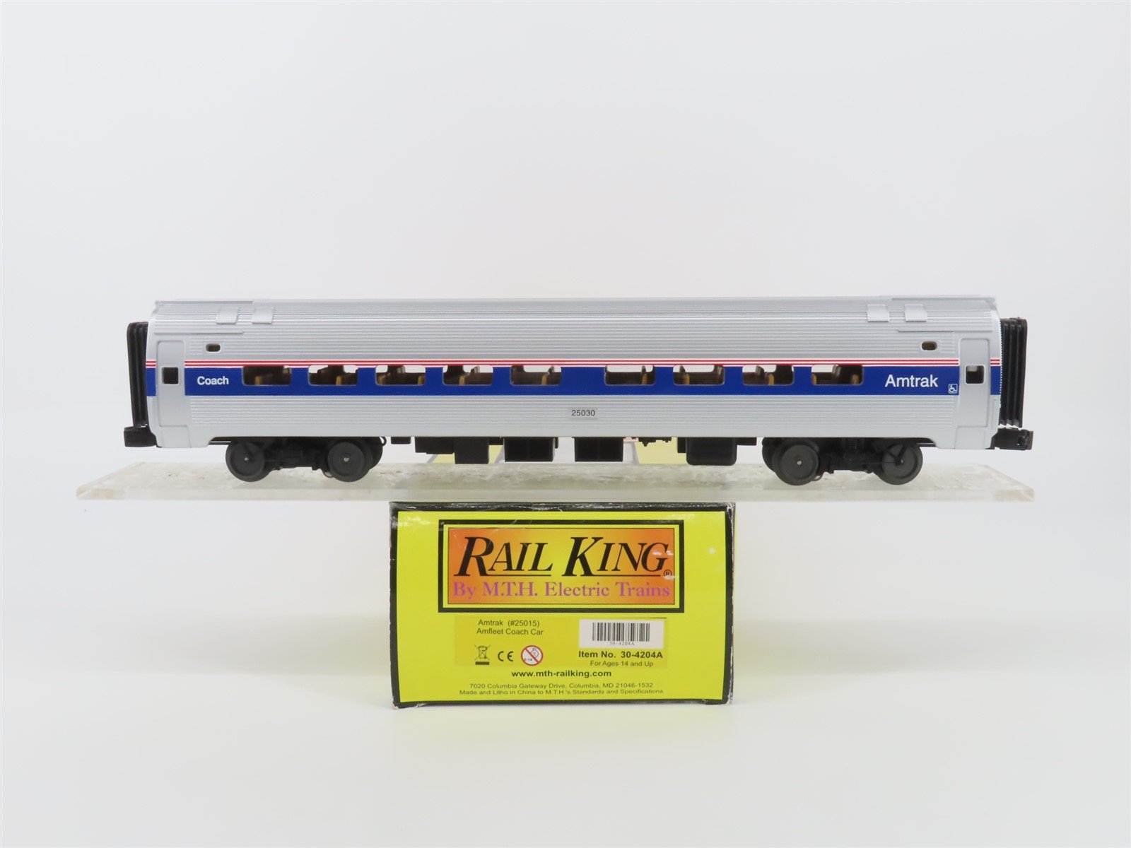 O Gauge 3-Rail MTH Rail King 30-4204A Amtrack Amfleet Coach Passenger #25030