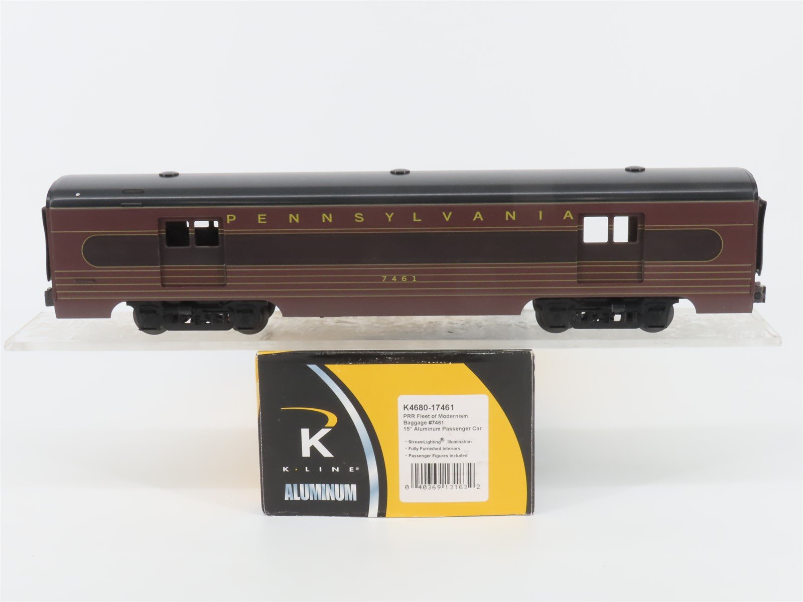 O Gauge 3-Rail K-Line K4680-17461 PRR Fleet of Modernism Baggage Passenger #7461