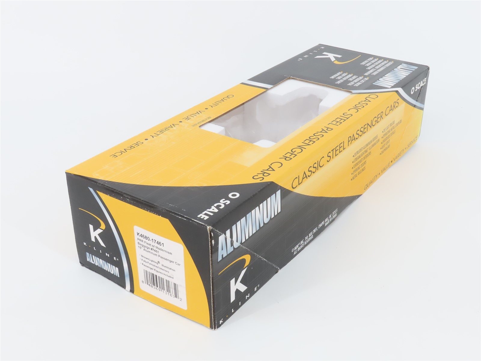 O Gauge 3-Rail K-Line K4680-17461 PRR Fleet of Modernism Baggage Passenger #7461