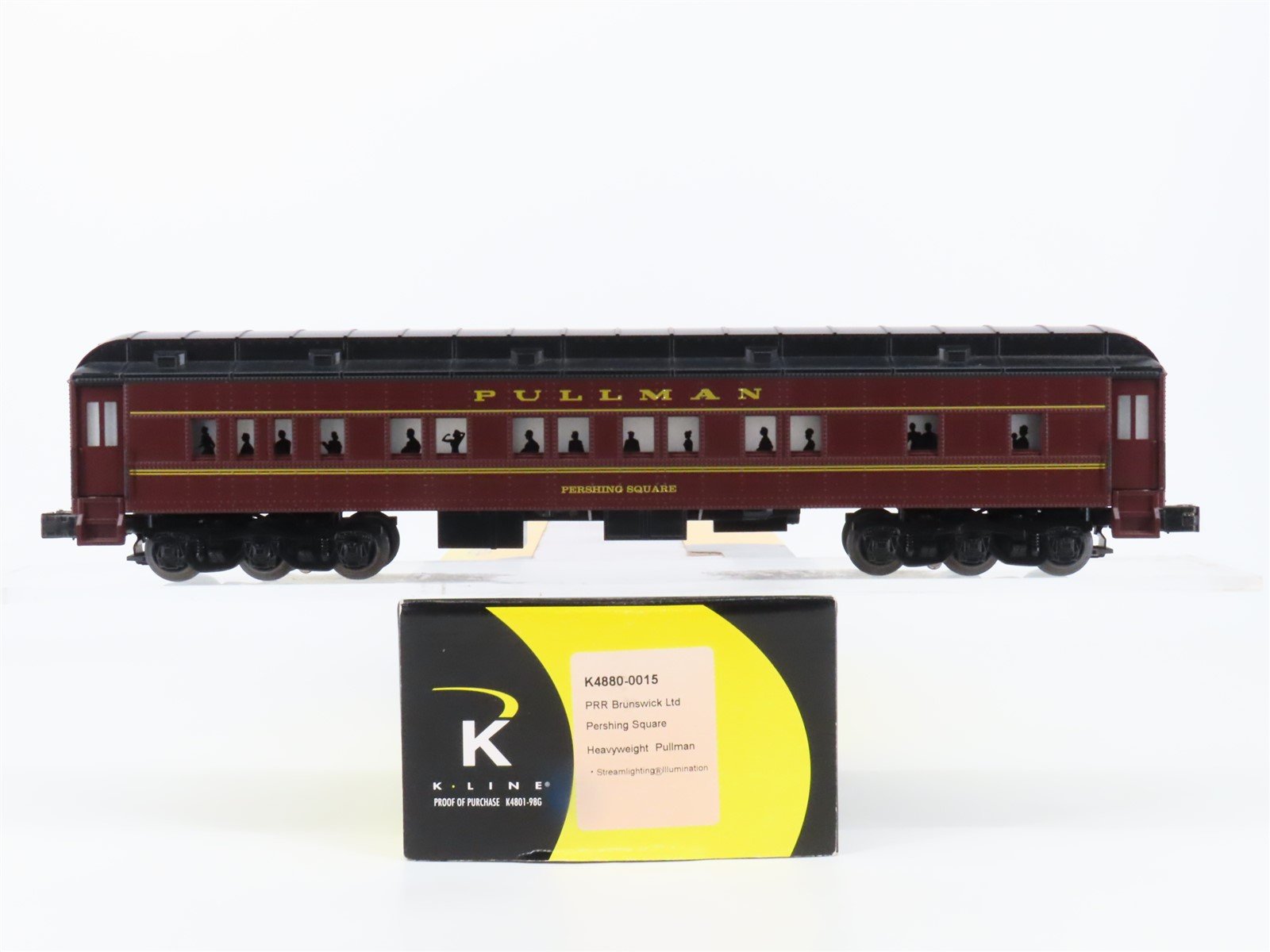 O Gauge 3-Rail K-Line K4880-0015 PRR Pullman Passenger Car "Pershing Square"