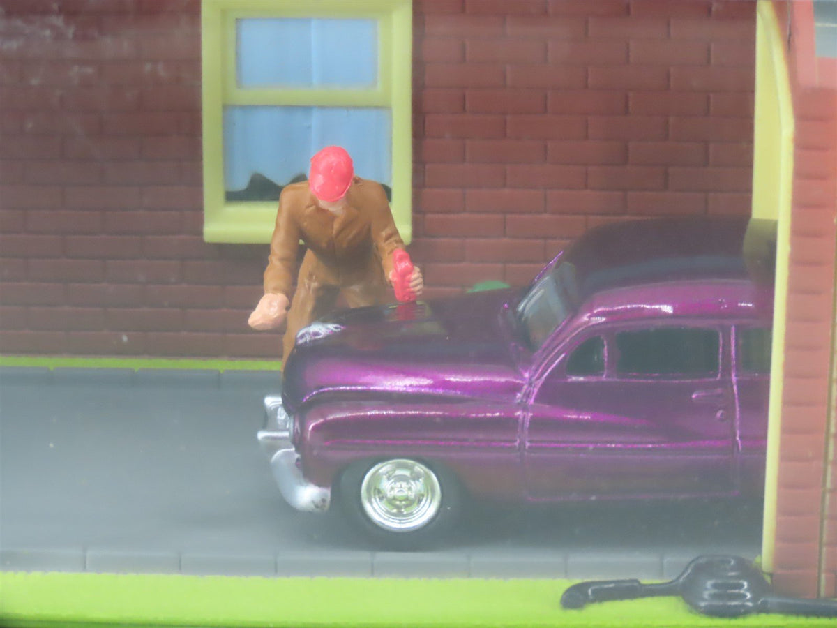 1:64 MOTORMAX American Graffiti 73640AG Die-Cast 1949 Mercury Coupe w/ Garage