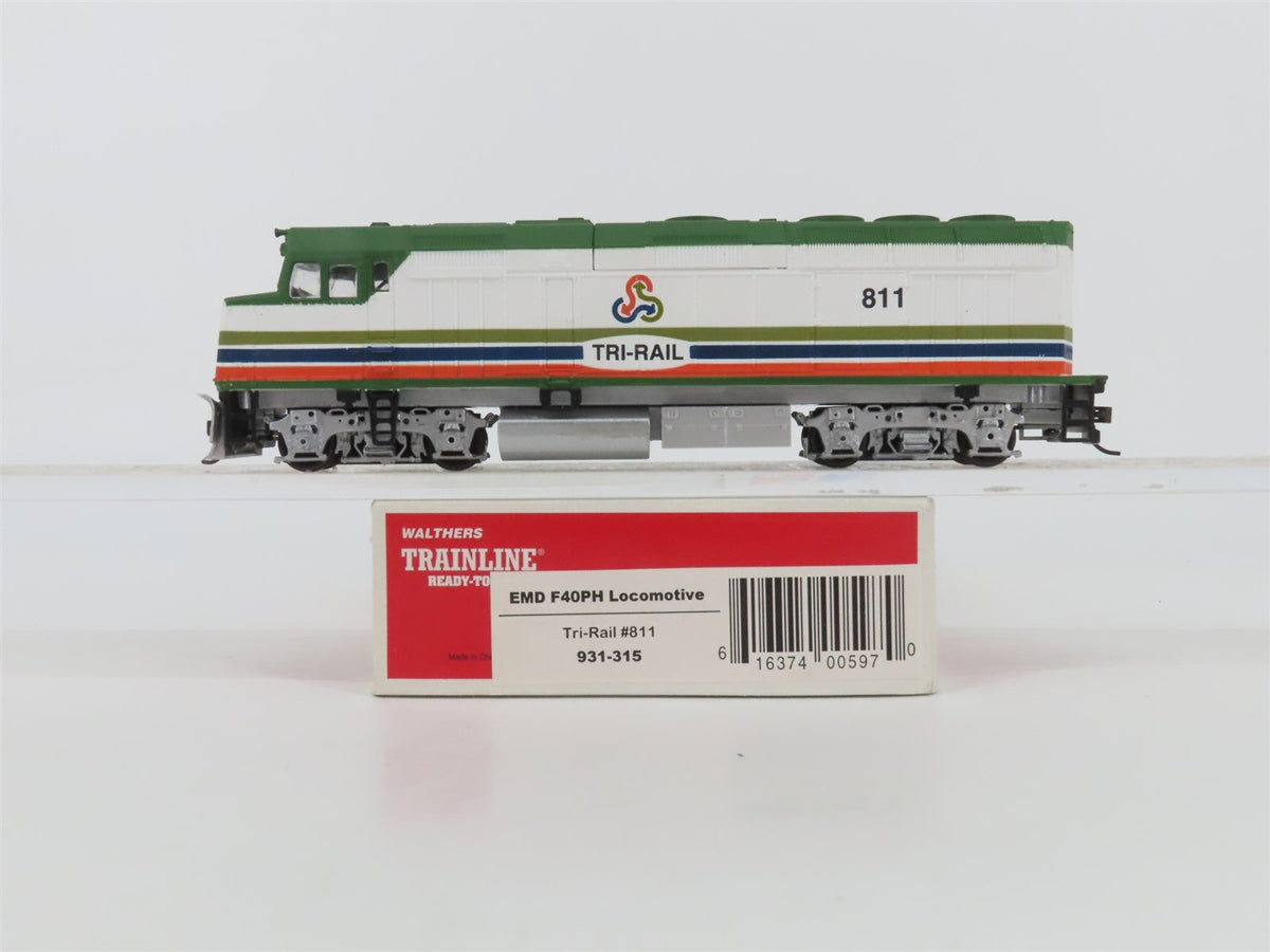 HO Scale Walthers Trainline 931-315 Tri-Rail EMD F40PH Diesel Locomotive #811