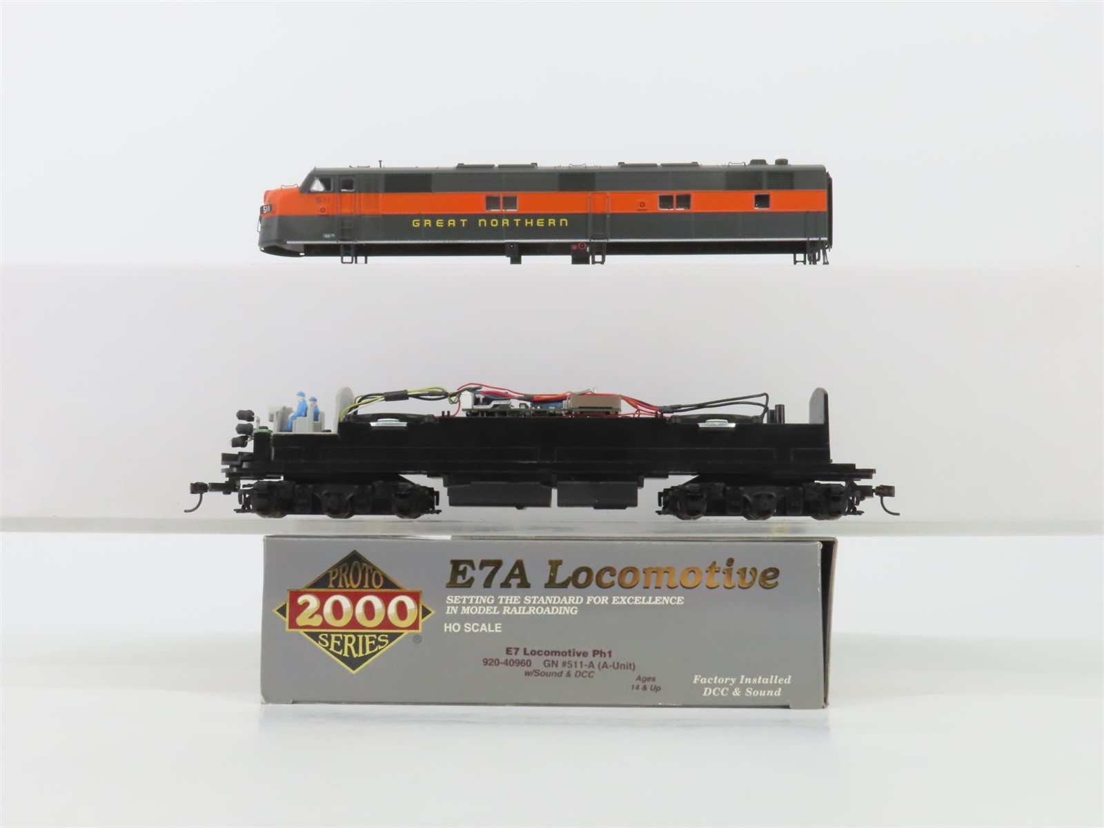 HO Scale Proto 2000 920-40960 GN Great Northern E7A Diesel #511 w/ DCC & Sound