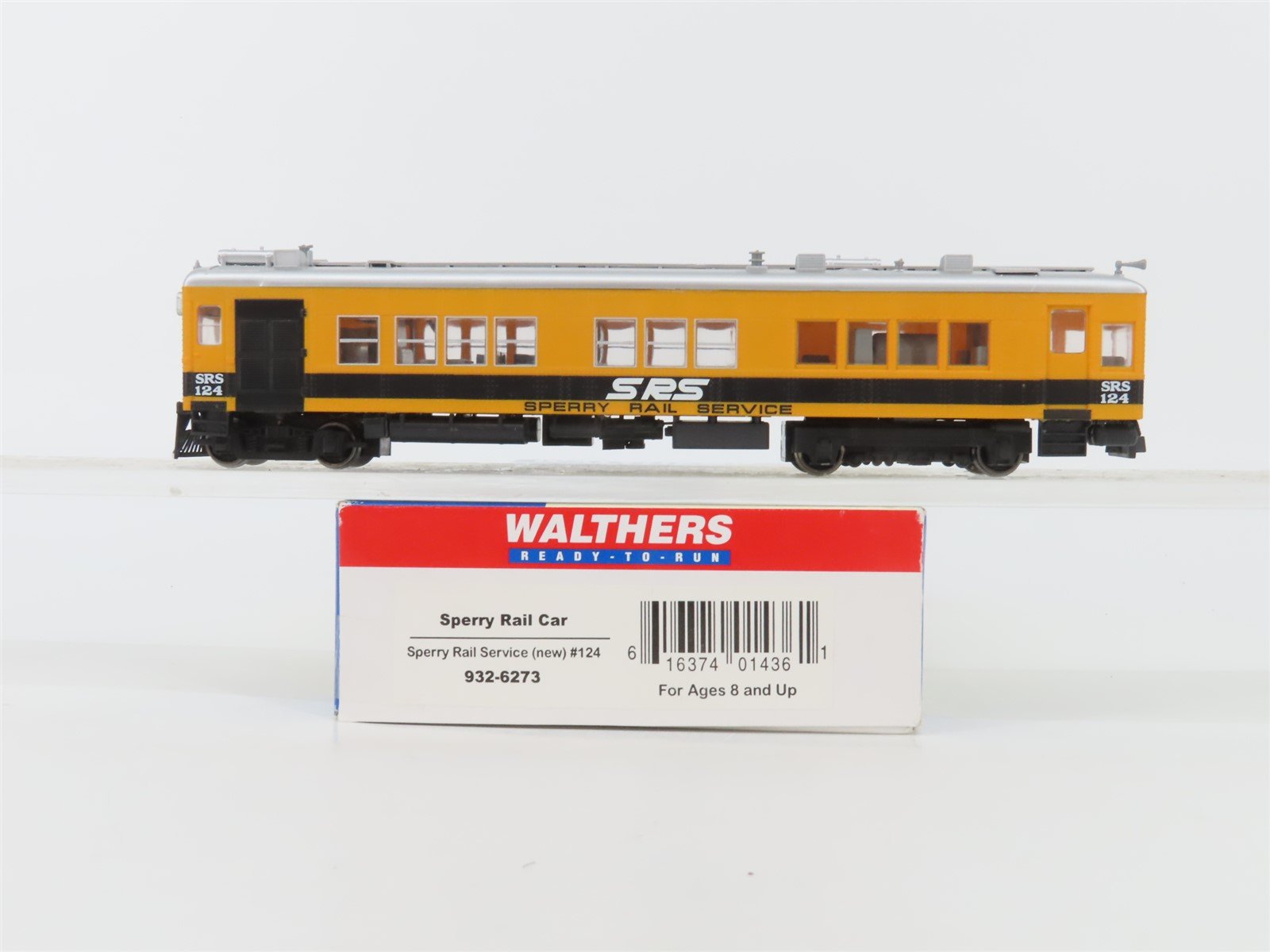 HO Walthers 932-6273 SRS Sperry Rail Service Doodlebug Rail Detector Car #124