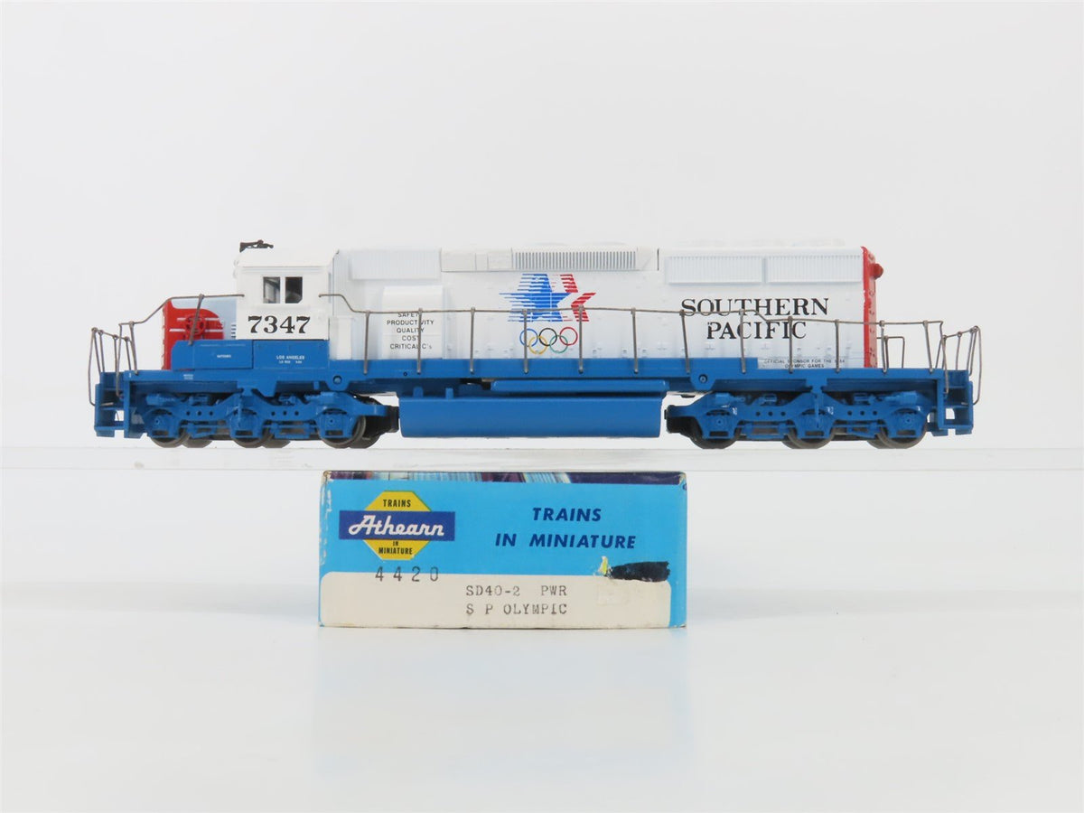 HO Scale Athearn 4420 SP Southern Pacific &quot;Olympics&quot; EMD SD40-2 Diesel #7347