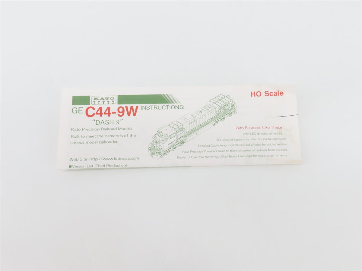 HO Scale KATO 37-6311 BNSF Railway GE C44-97 Dash 9 Diesel #4926 - DCC Ready