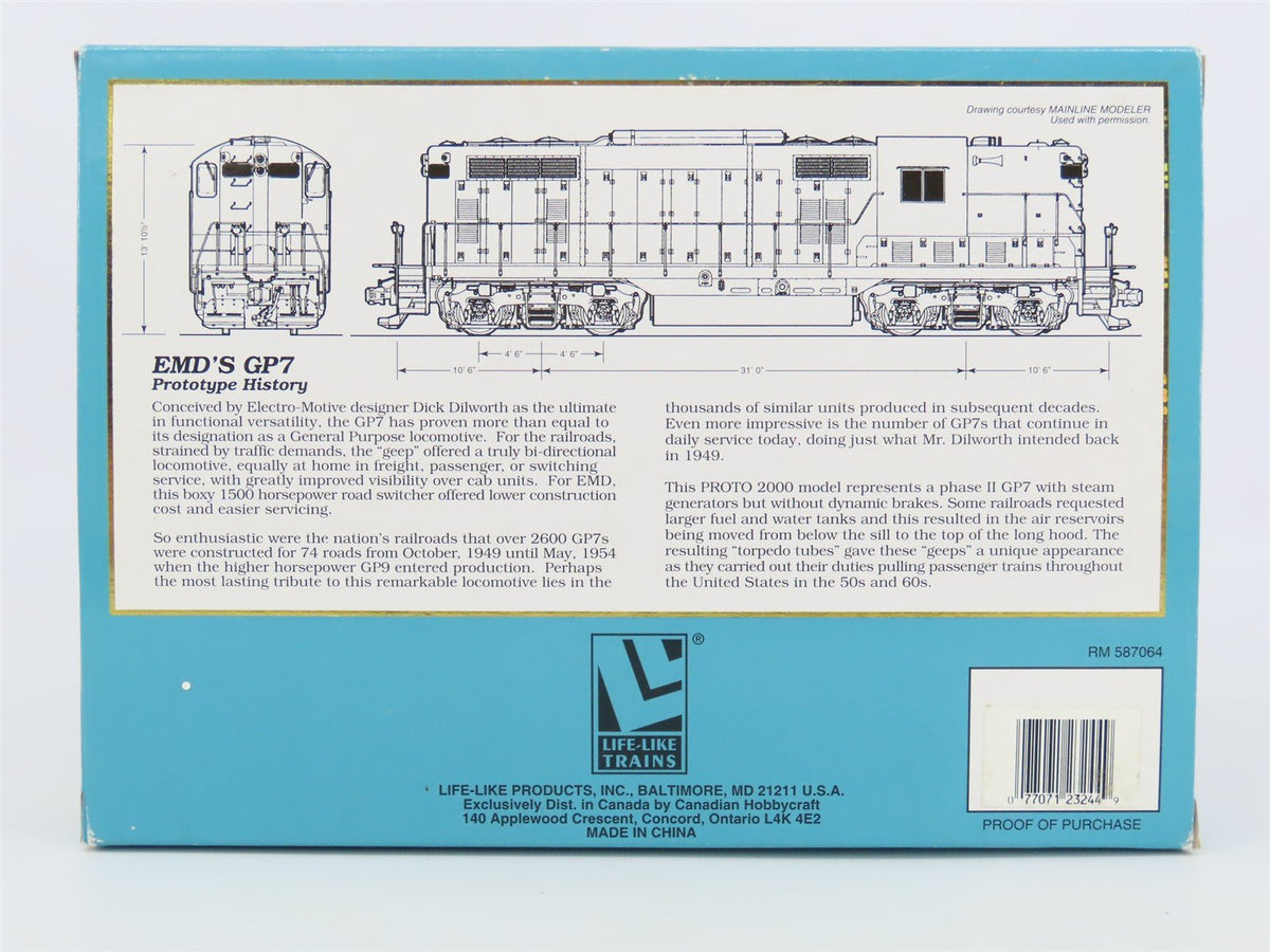 HO Scale Proto 2000 23244 B&amp;O Baltimore &amp; Ohio GP7 Diesel Locomotive #3400