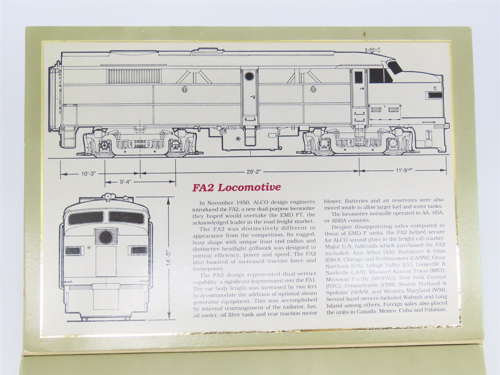 HO Scale Proto 2000 8365 LV Lehigh Valley FA2 Diesel Loco #588 BAD GEARS