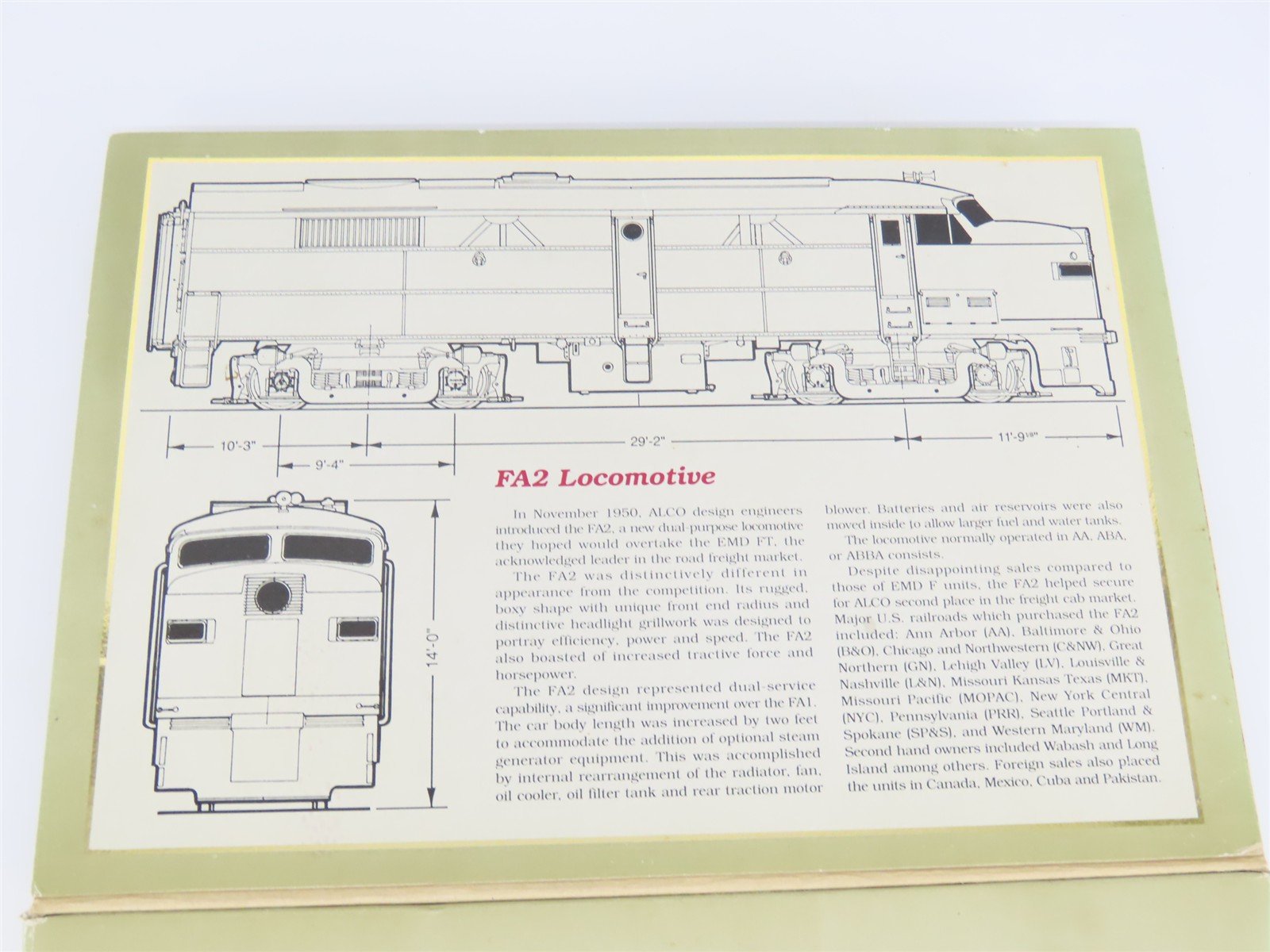 HO Scale Proto 2000 8366 LV Lehigh Valley FA2 Diesel Locomotive #586