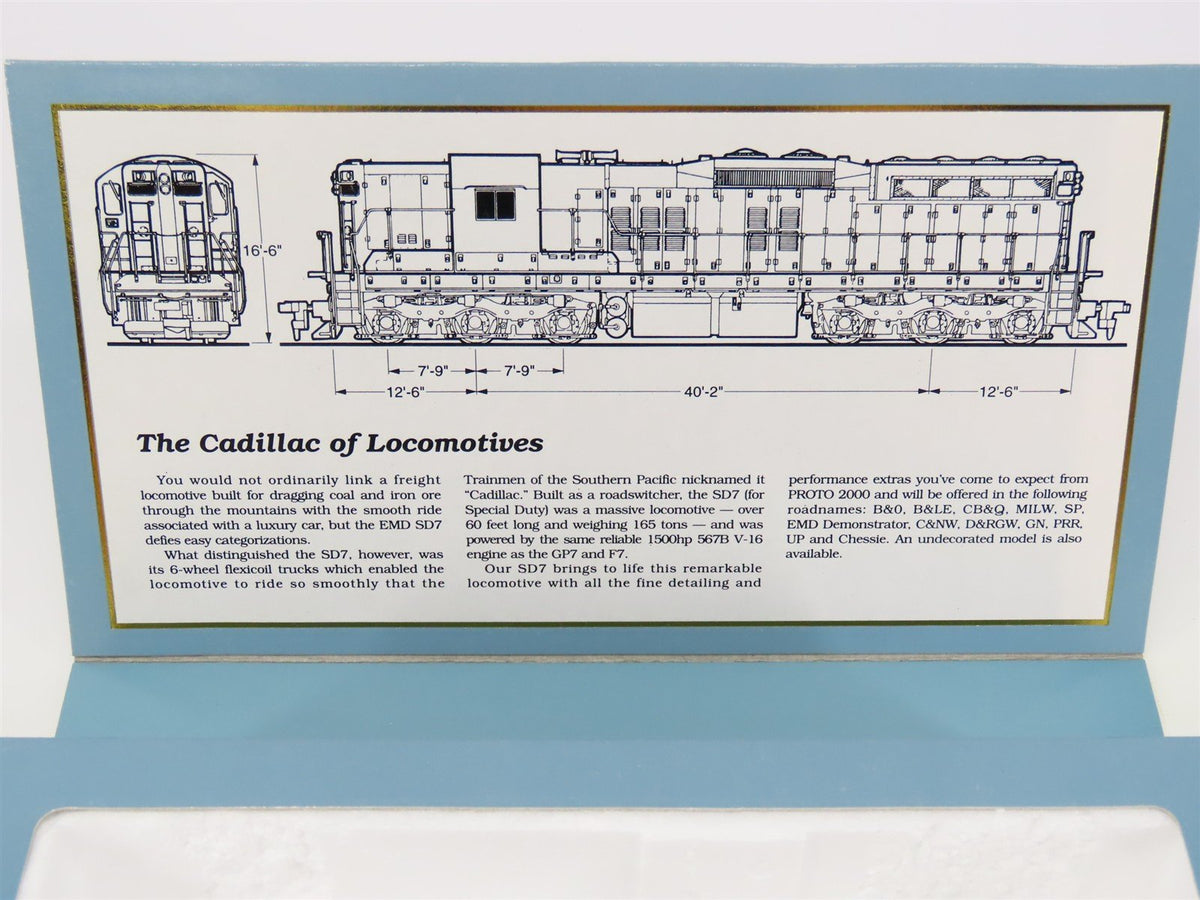 HO Scale Proto 2000 8221 B&amp;O Baltimore &amp; Ohio SD7 Diesel Locomotive #764