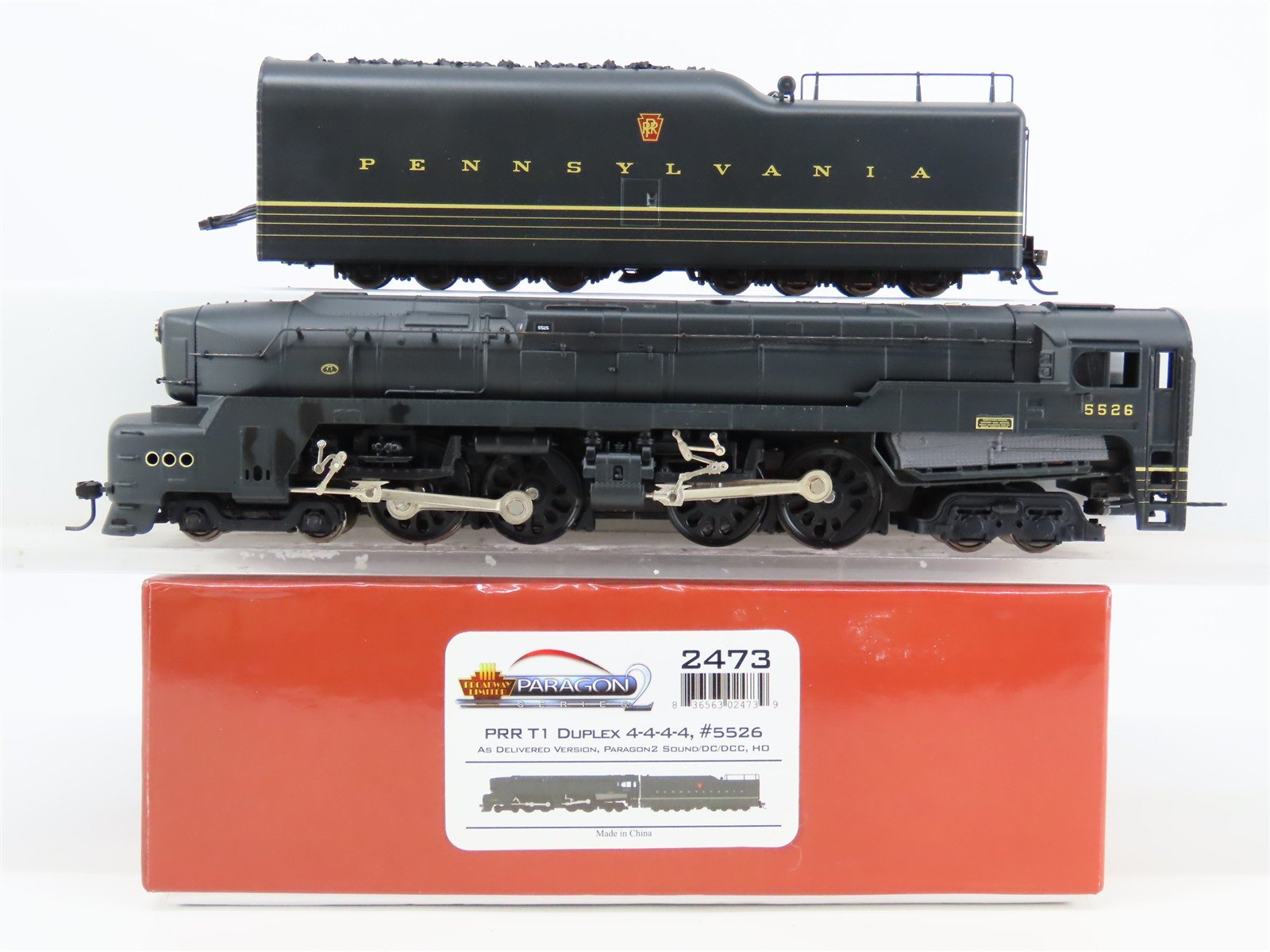HO Scale Broadway Limited BLI 2473 PRR Railway T1 4-4-4-4 Steam #5526 wParagon2