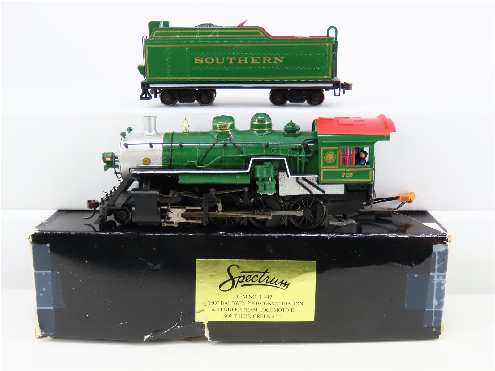 HO Scale Bachmann Spectrum 11413 Southern 2-8-0 Steam Locomotive #722