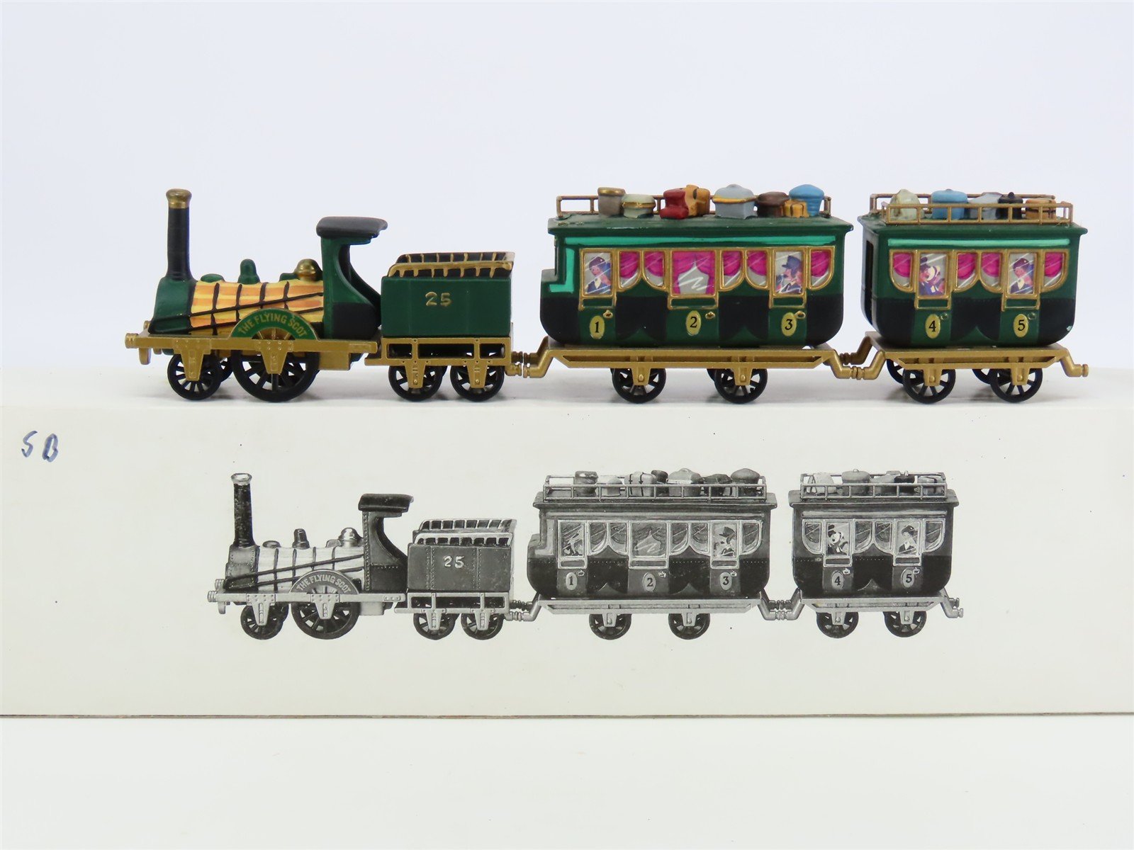 Department 56 5573-3 The Flying Scot 4-Piece Steam Train Set