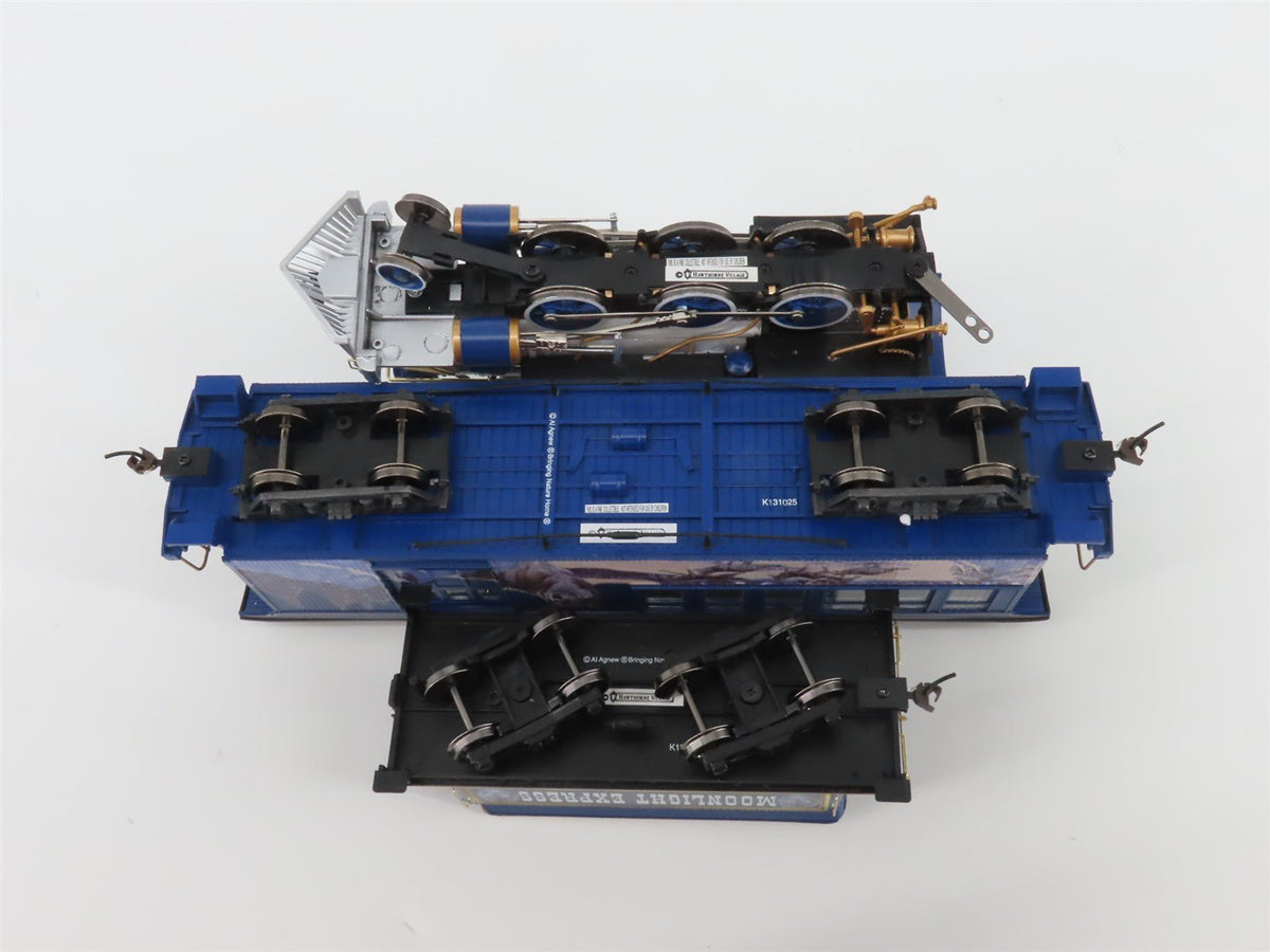 On30 Scale Bachmann Moonlight Express Steam 2-6-0 Passenger 3-Piece Set