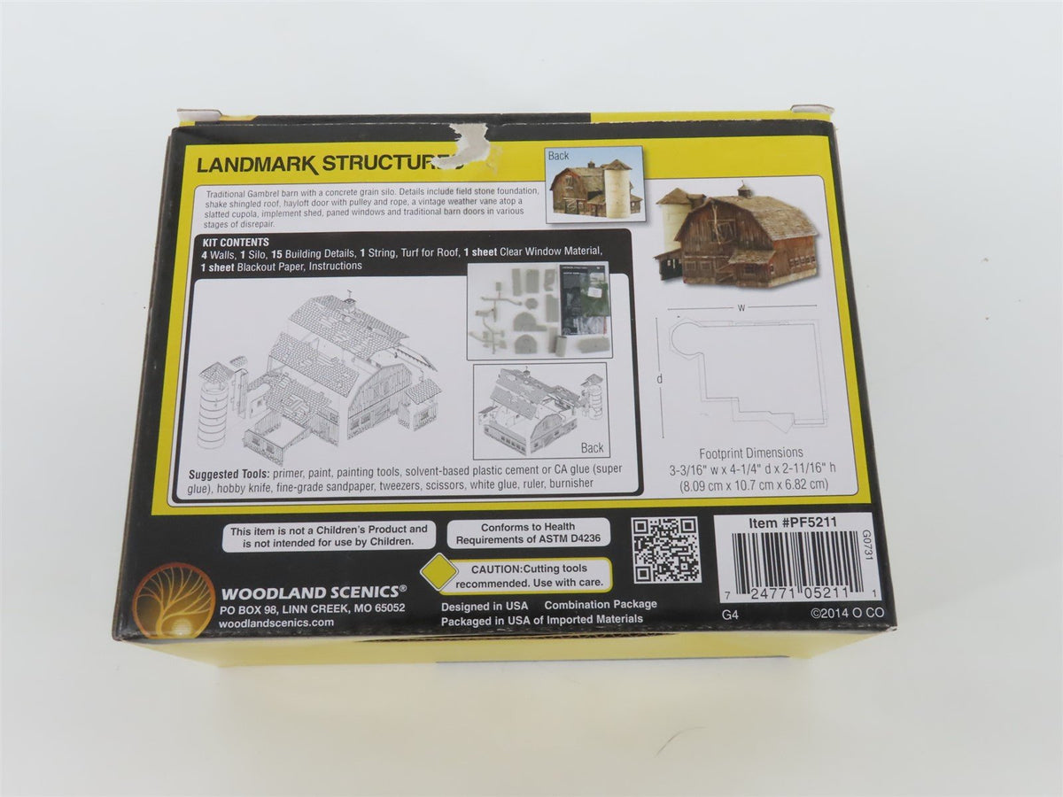 N Scale Woodland Scenics Landmark Structures Kit PF5211 Rustic Barn