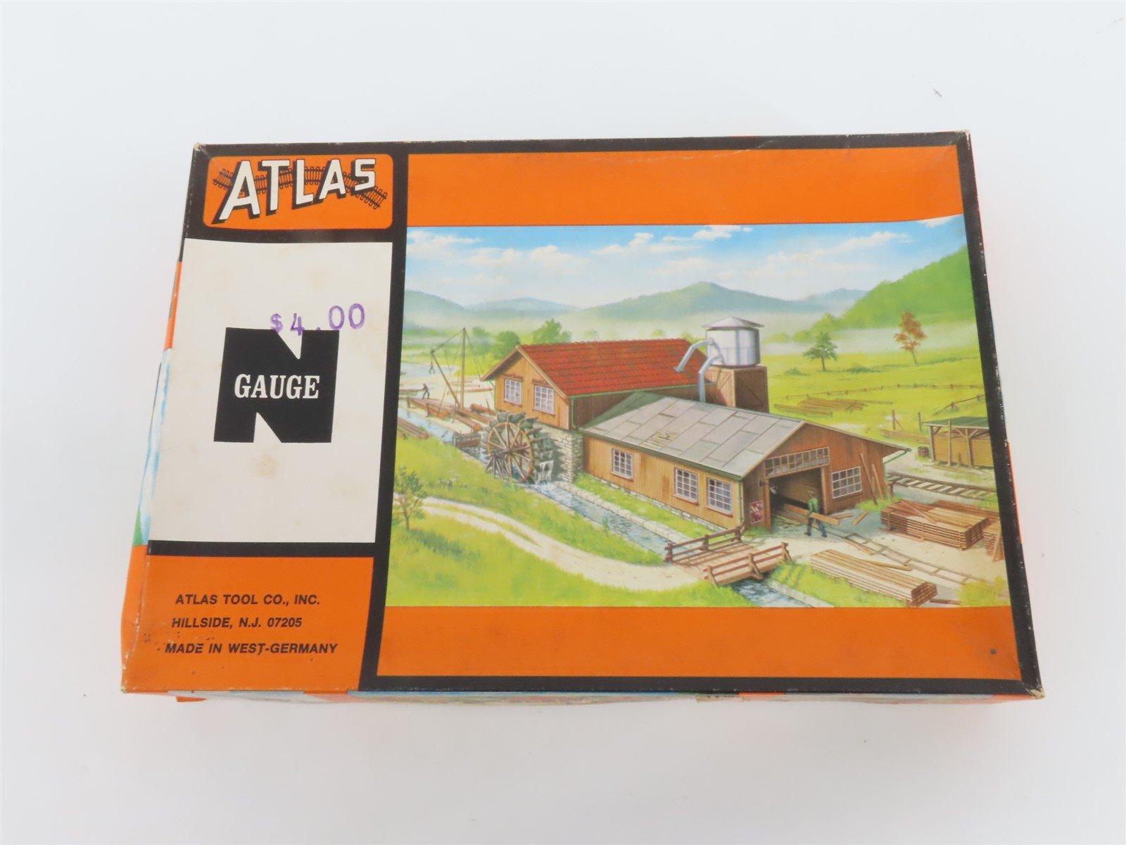 N 1/160 Scale Atlas Plastic Kit 2859 Log Mill