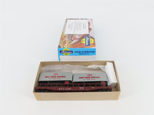 HO Scale Athearn NYC New York Central Flat Car #41986 w/ 2 Trailers - CUSTOM
