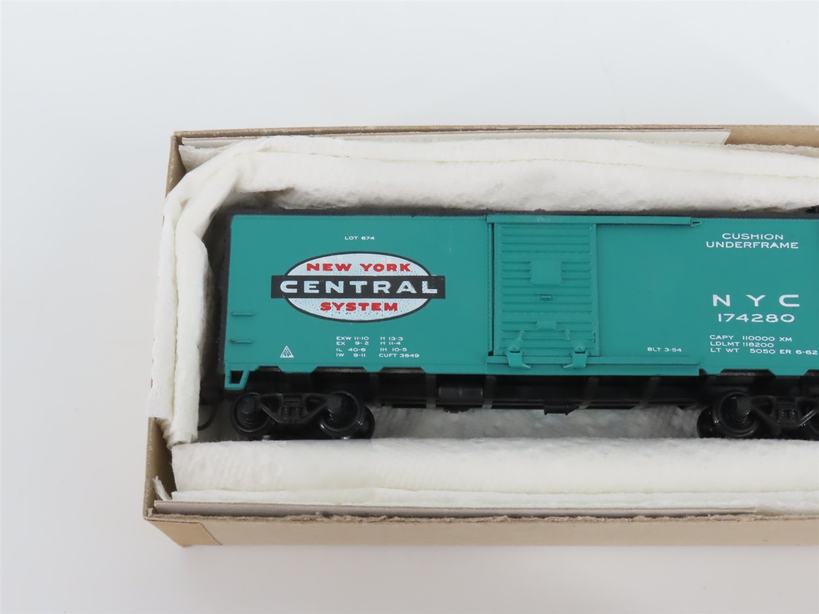 HO Scale Athearn Bev-Bel 1491 NYC New York Central 40' Box Car #174280