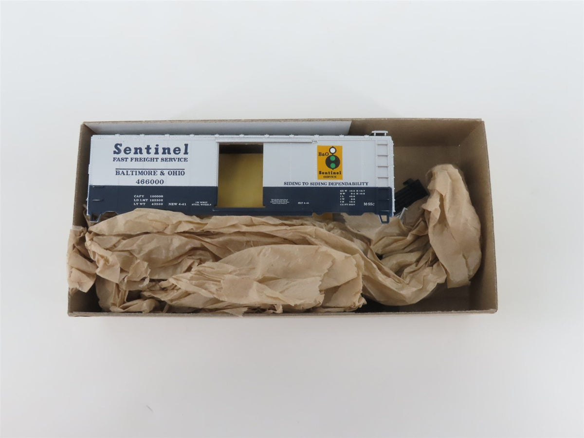 HO Scale Athearn Bev-Bel Kit 823-8 B&amp;O Sentinel Fast Freight 40&#39; Box Car #466000