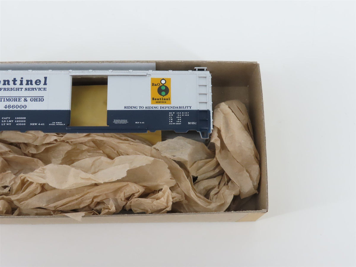 HO Scale Athearn Bev-Bel Kit 823-8 B&amp;O Sentinel Fast Freight 40&#39; Box Car #466000