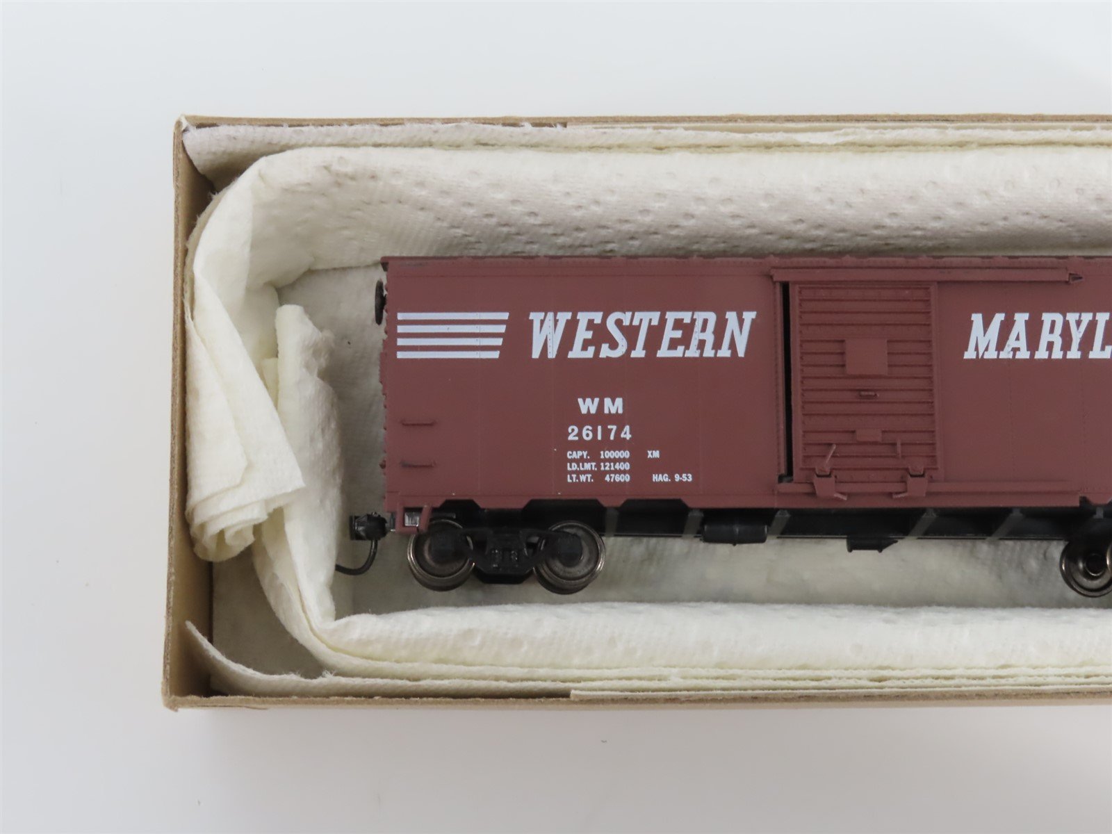 HO Athearn Bev-Bel Collectors Corner 1008 WM Western Maryland 40' Box Car #26174