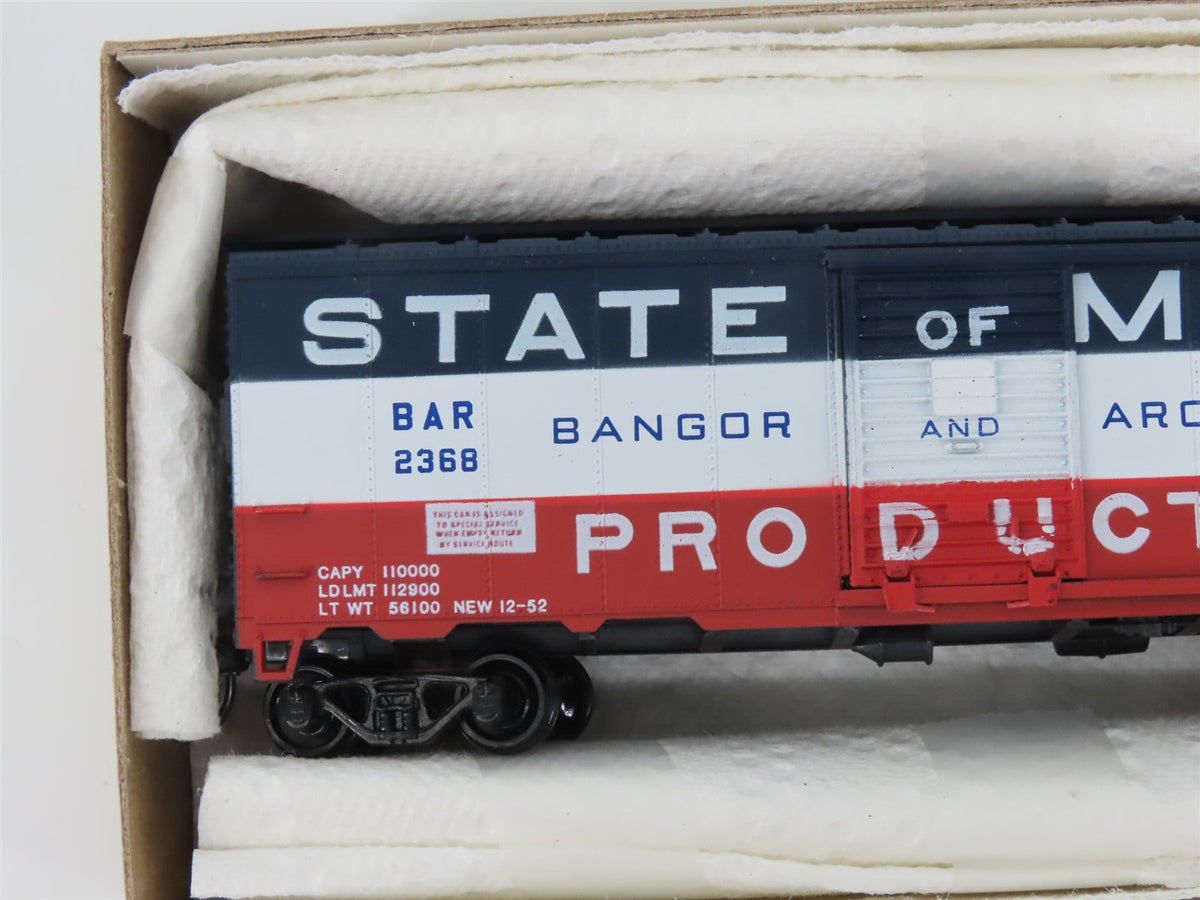 HO Scale Athearn Bev-Bel 1113-1 BAR State Of Maine Products 40&#39; Box Car #2368