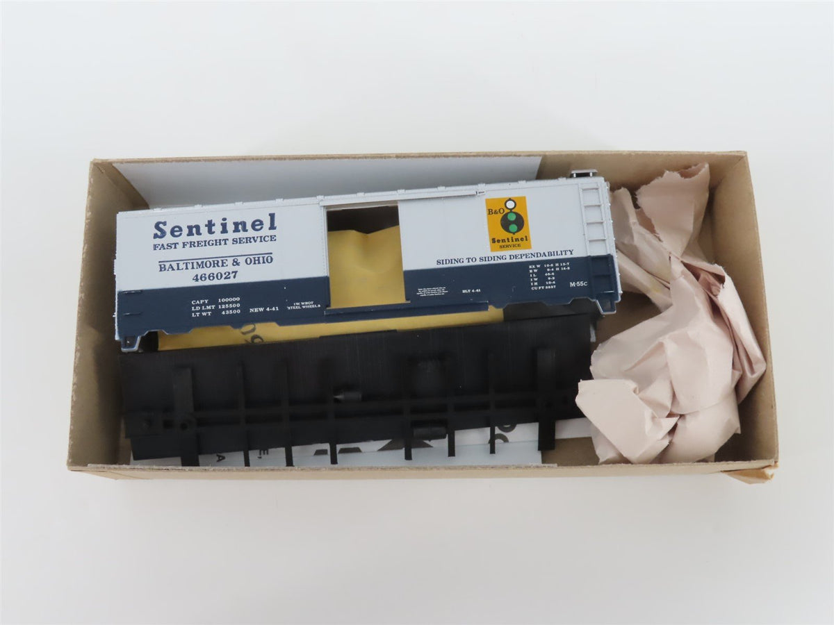 HO Scale Athearn Bev-Bel Kit 823-9 B&amp;O Sentinel Fast Freight 40&#39; Box Car #466027