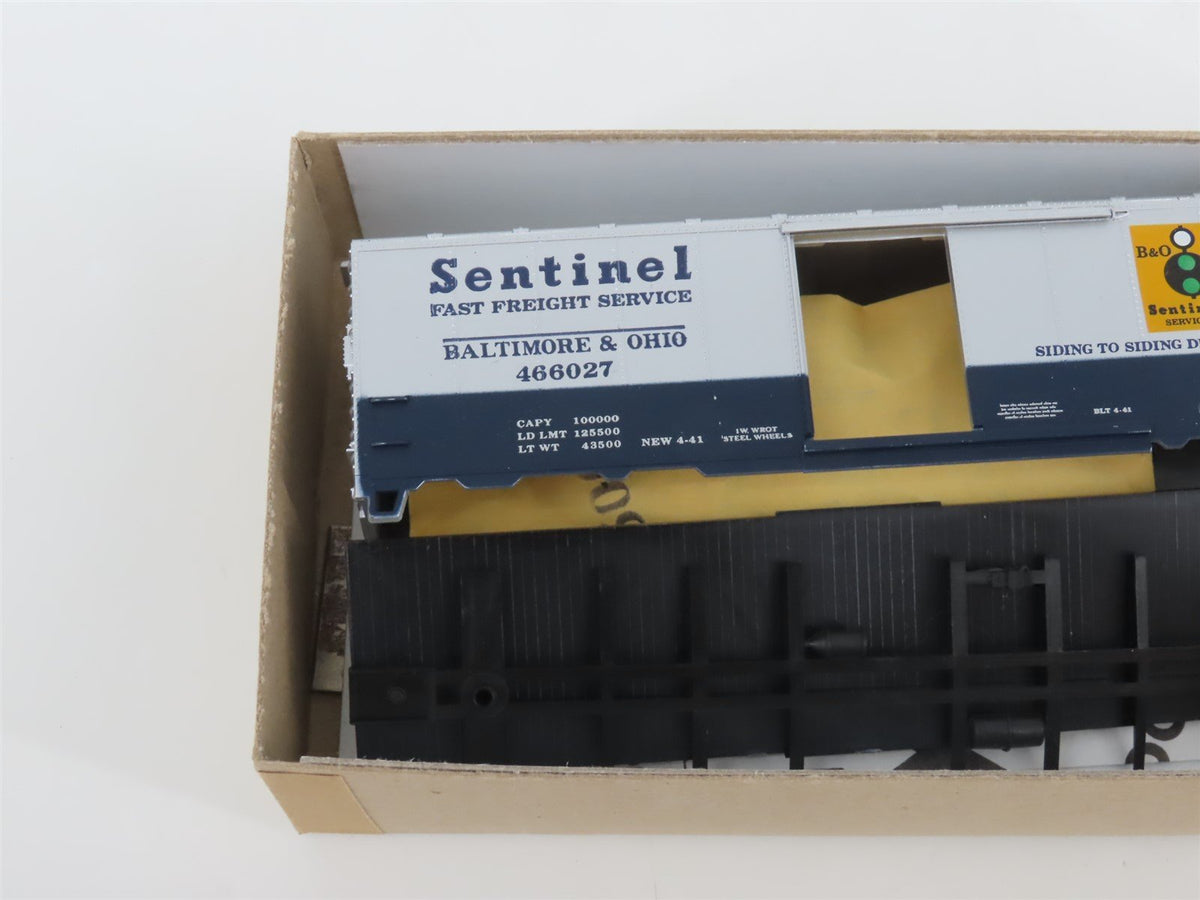 HO Scale Athearn Bev-Bel Kit 823-9 B&amp;O Sentinel Fast Freight 40&#39; Box Car #466027