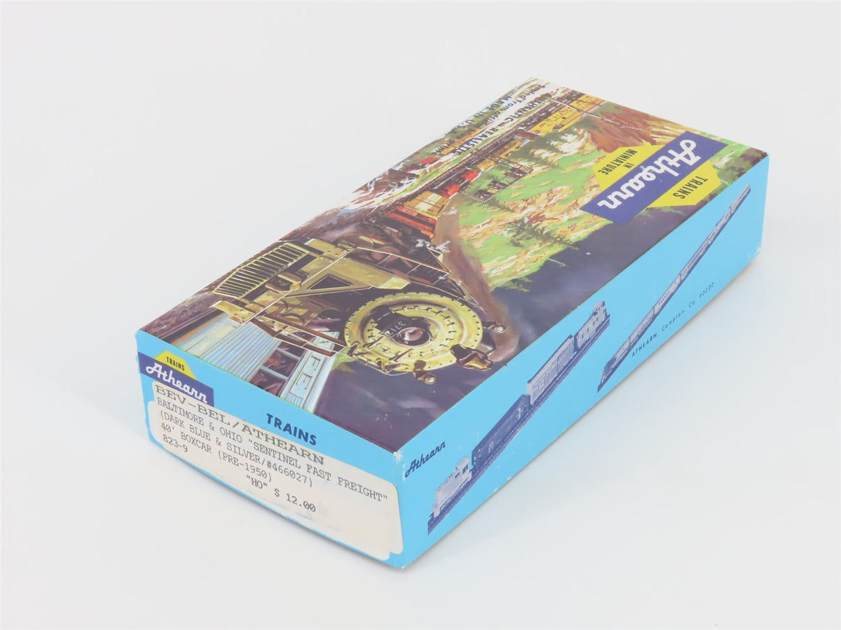HO Scale Athearn Bev-Bel Kit 823-9 B&amp;O Sentinel Fast Freight 40&#39; Box Car #466027