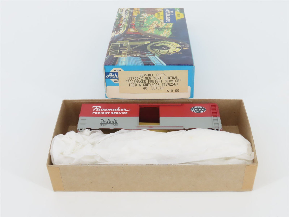 HO Scale Athearn Bev-Bel Kit 1735-2 NYC Pacemaker 40&#39; Single Door Boxcar #174256