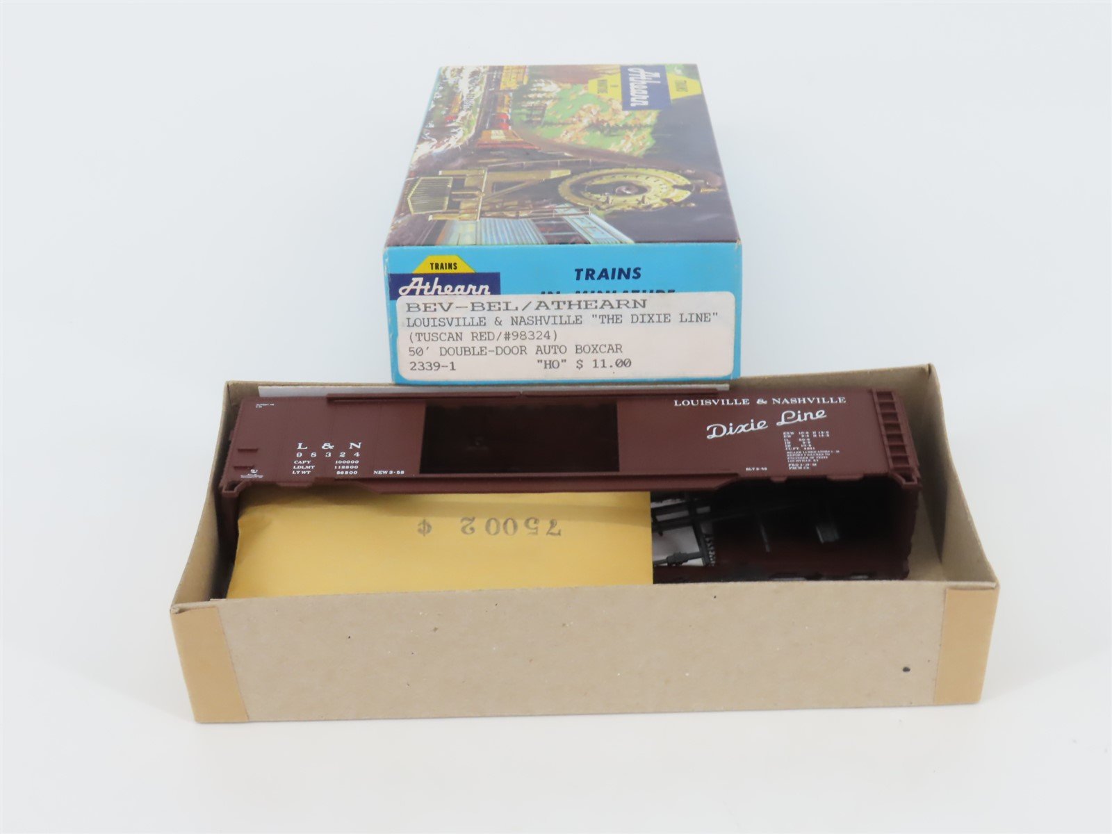 HO Athearn Bev-Bel Kit 2339-1 L&N The Dixie Line 50' Double Door Box Car #98324