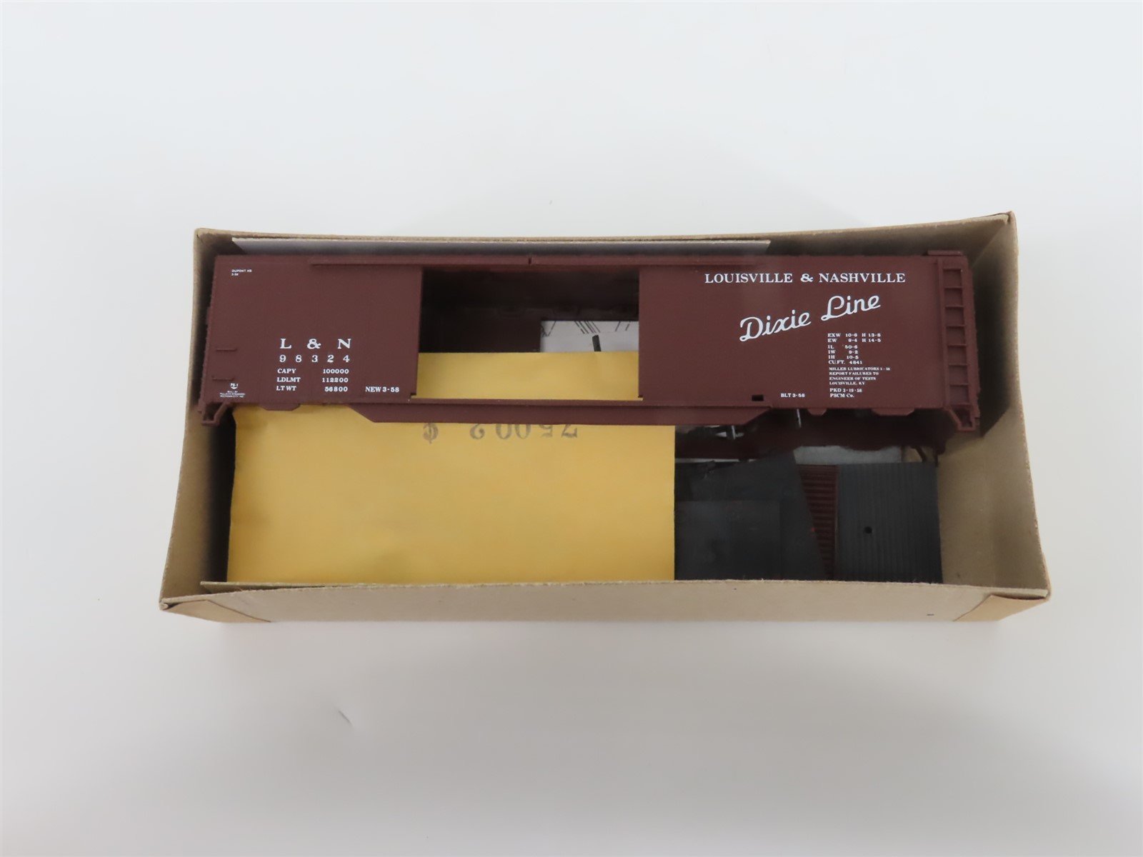 HO Athearn Bev-Bel Kit 2339-1 L&N The Dixie Line 50' Double Door Box Car #98324