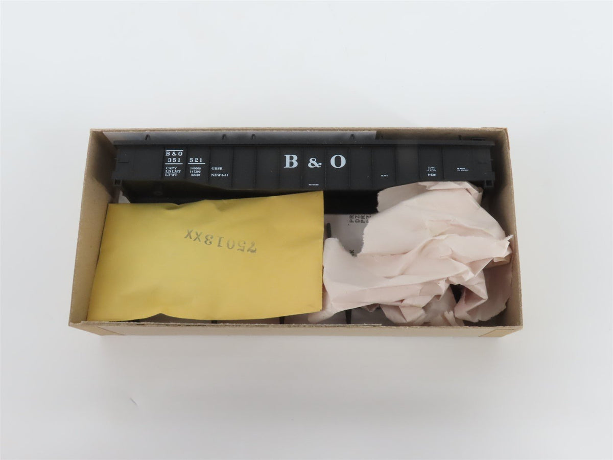 HO Athearn Rail Runner Kit 118 B&amp;O Baltimore &amp; Ohio 50&#39; Covered Gondola #351521