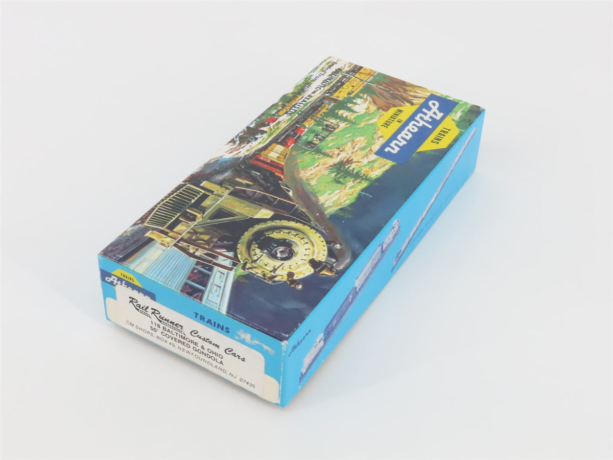HO Athearn Rail Runner Kit 118 B&amp;O Baltimore &amp; Ohio 50&#39; Covered Gondola #351521