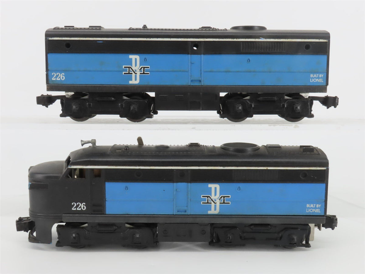 O Gauge 3-Rail Lionel B&amp;M Boston &amp; Maine FA A/B Diesel Locomotive Set