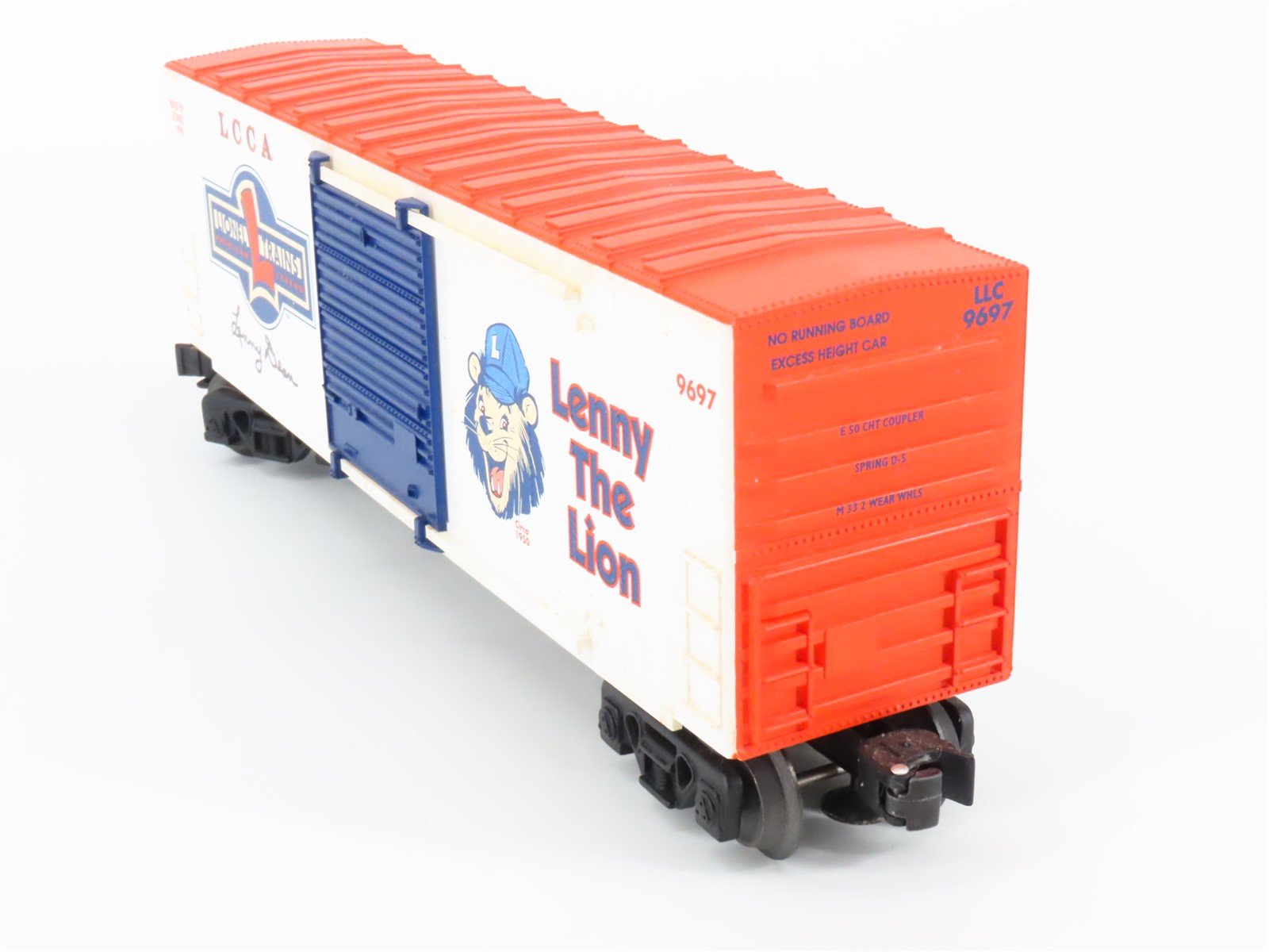 O Gauge 3-Rail Lionel 6-29232 LCCA Lenny the Lion Boxcar--Signed by Lenny Dean