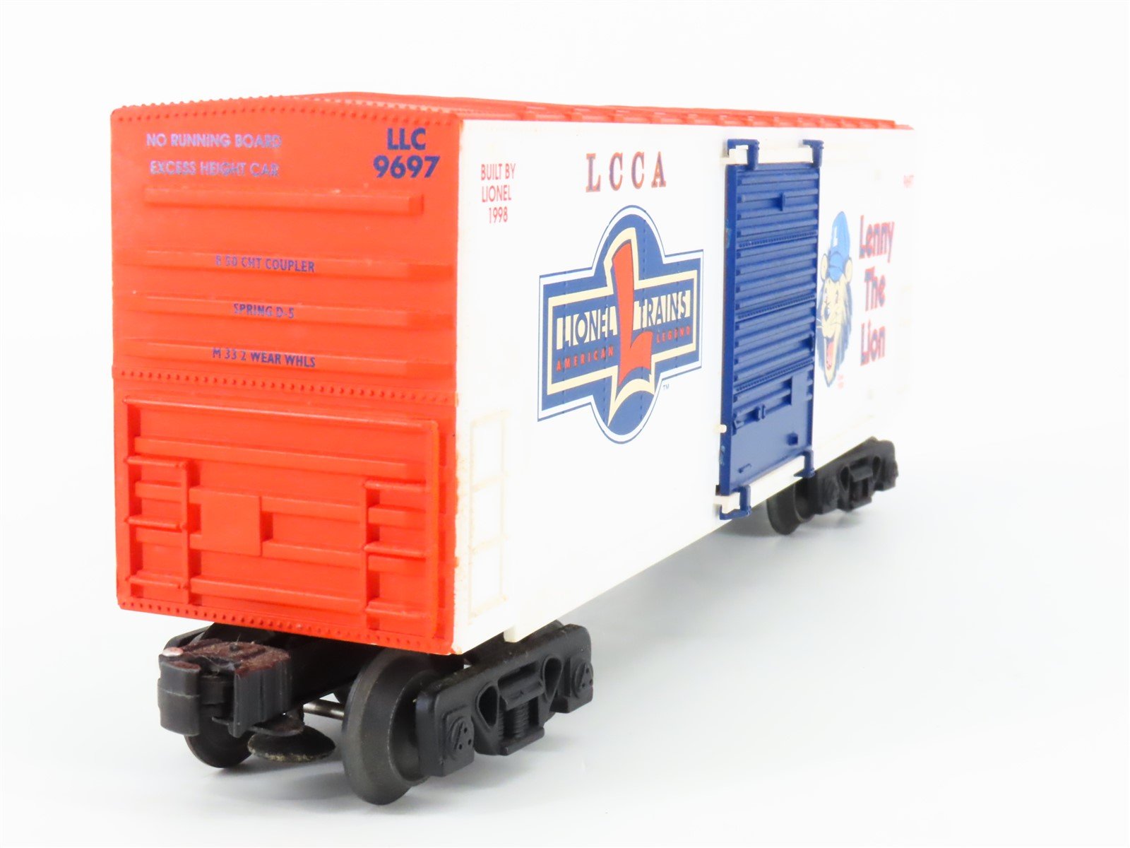 O Gauge 3-Rail Lionel 6-29232 LCCA Lenny the Lion Boxcar--Signed by Lenny Dean