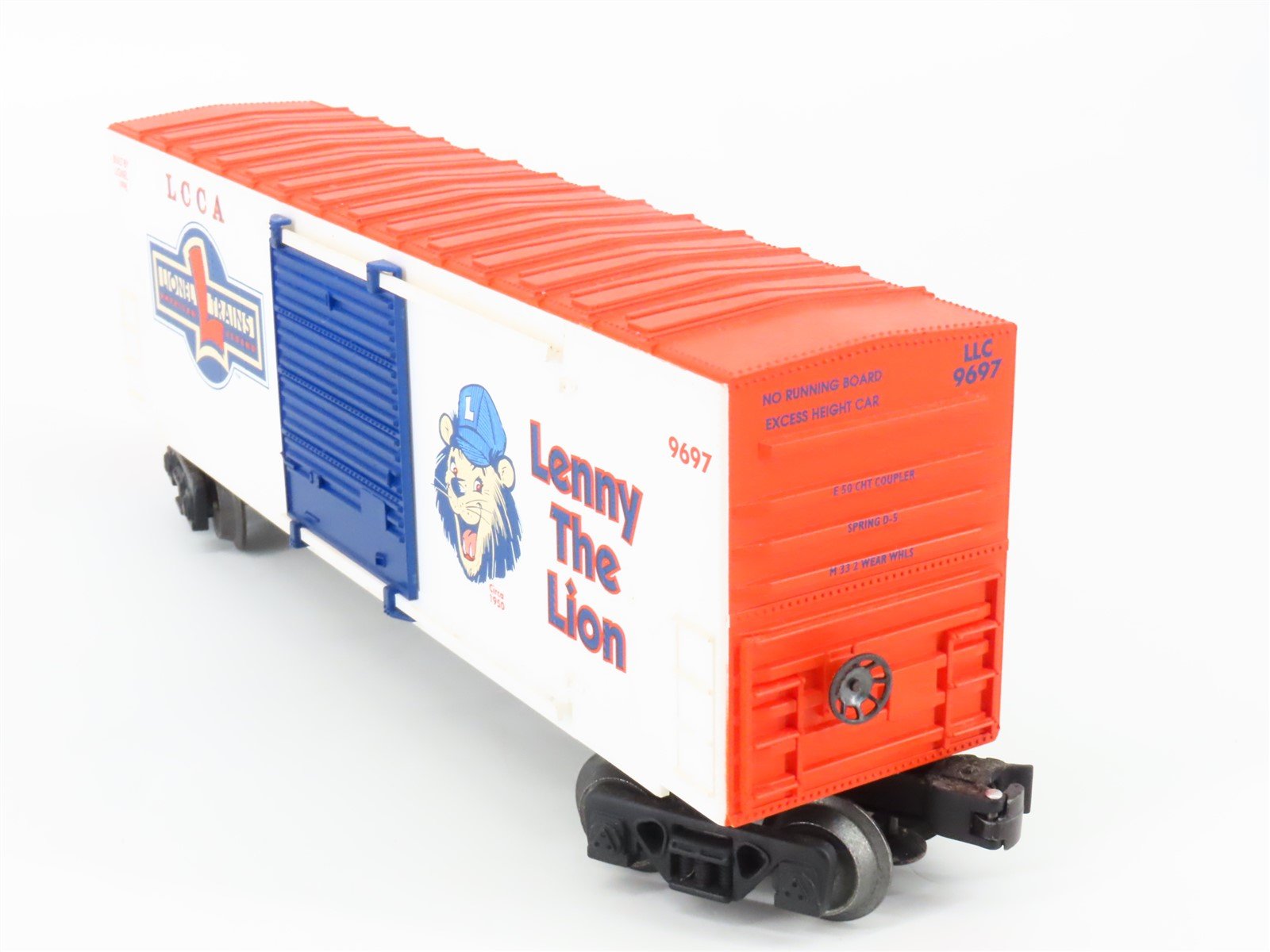 O Gauge 3-Rail Lionel 6-29232 LCCA Lenny the Lion Boxcar--Signed by Lenny Dean