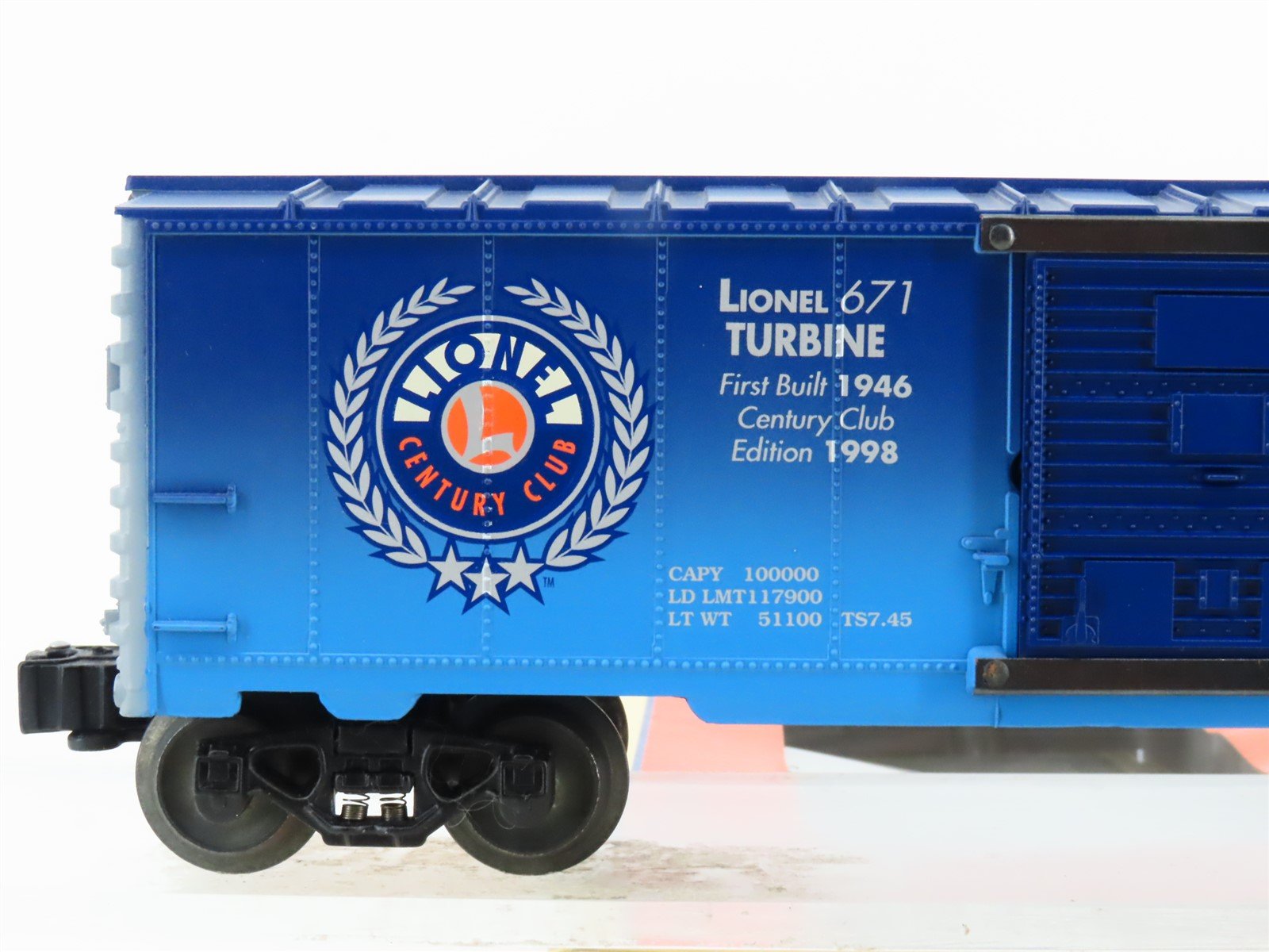 O Gauge 3-Rail #6-29228 Lionel Century Club Pennsy Turbine Commemorative Boxcar