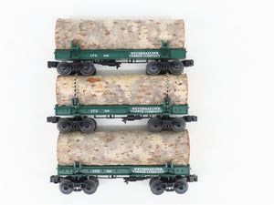 O Gauge 3-Rail Lionel 6-29434 Weyerhaeuser Skeleton Log Car 3-Pack