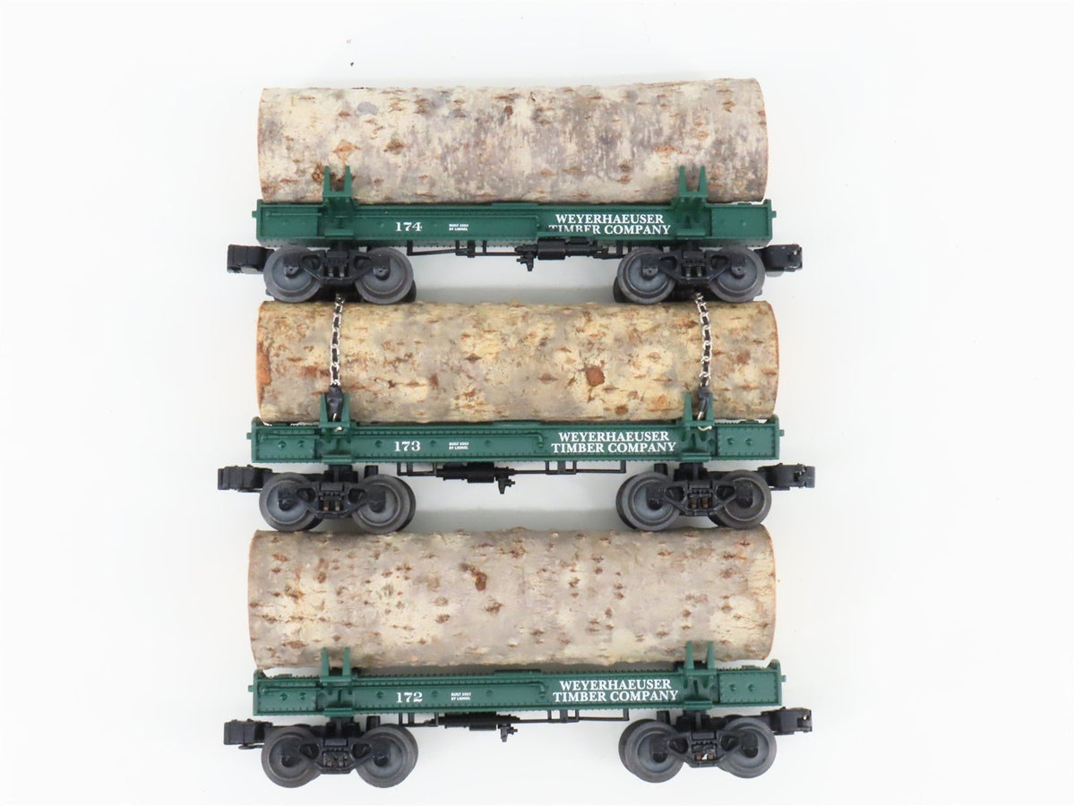 O Gauge 3-Rail Lionel 6-29434 Weyerhaeuser Skeleton Log Car 3-Pack