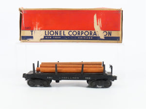 O Gauge 3-Rail Lionel 3461 Lionel Lines Automatic Lumber Car #3461 w/Logs