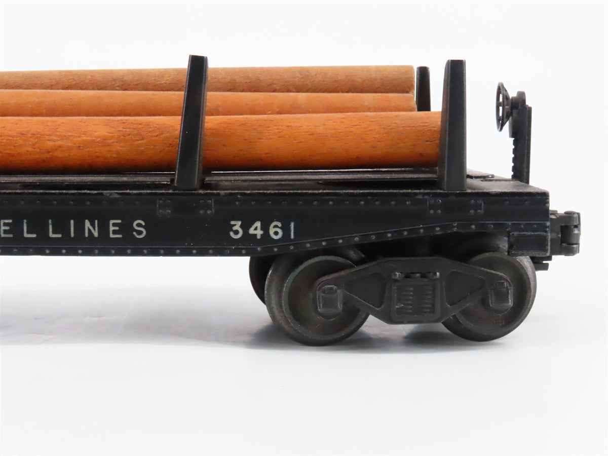 O Gauge 3-Rail Lionel 3461 Lionel Lines Automatic Lumber Car #3461 w/Logs