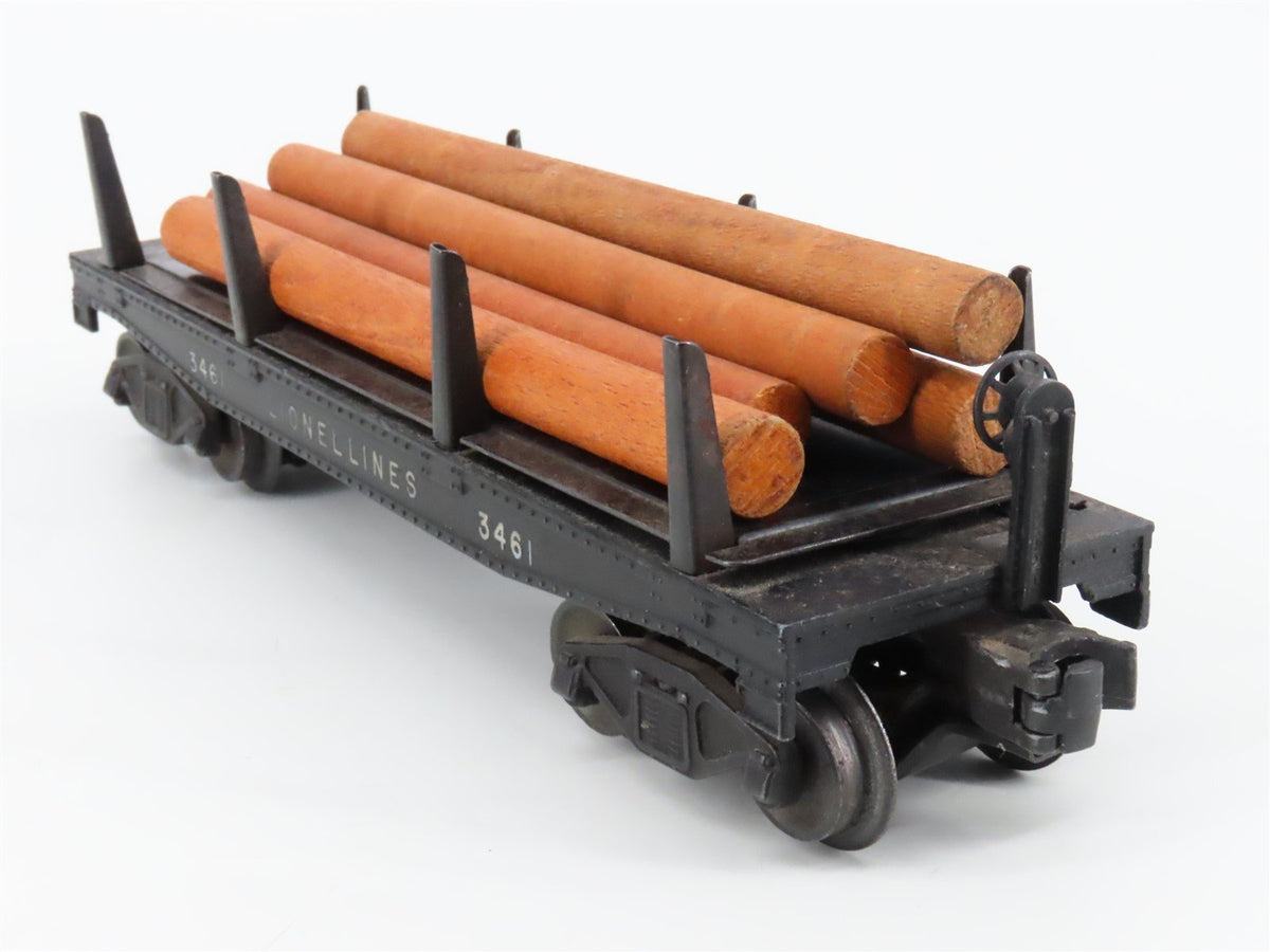 O Gauge 3-Rail Lionel 3461 Lionel Lines Automatic Lumber Car #3461 w/Logs
