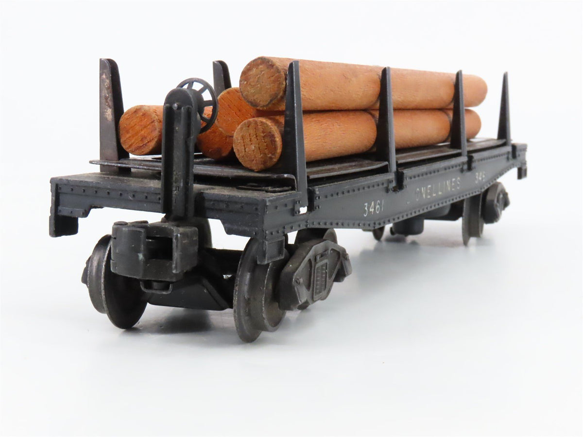 O Gauge 3-Rail Lionel 3461 Lionel Lines Automatic Lumber Car #3461 w/Logs